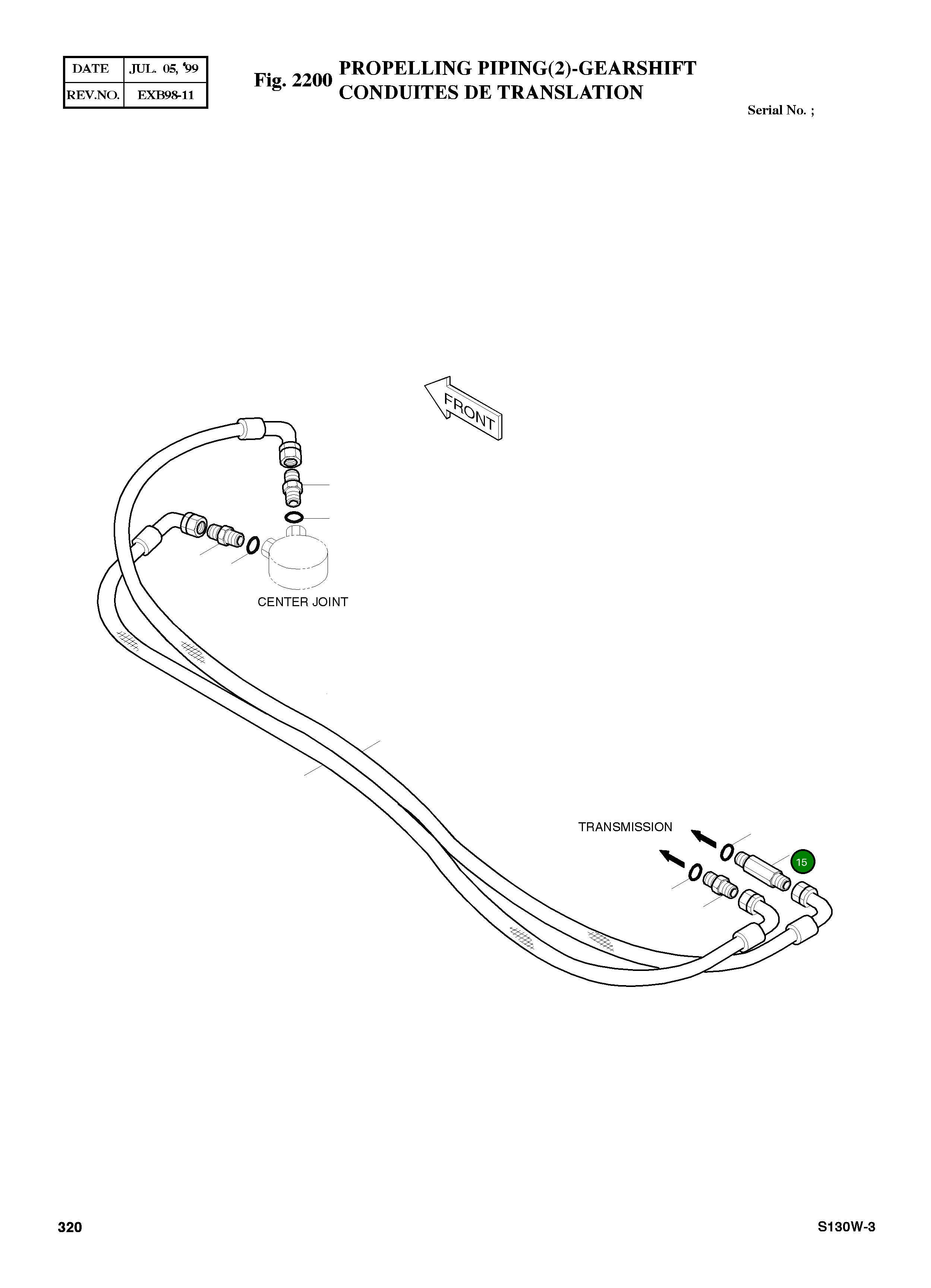 Адаптер M16X1.5-3/8 2181-1126D80 Komatsu