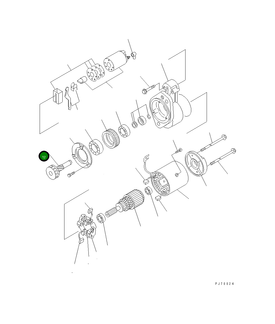 Вал YMX211465011 Komatsu