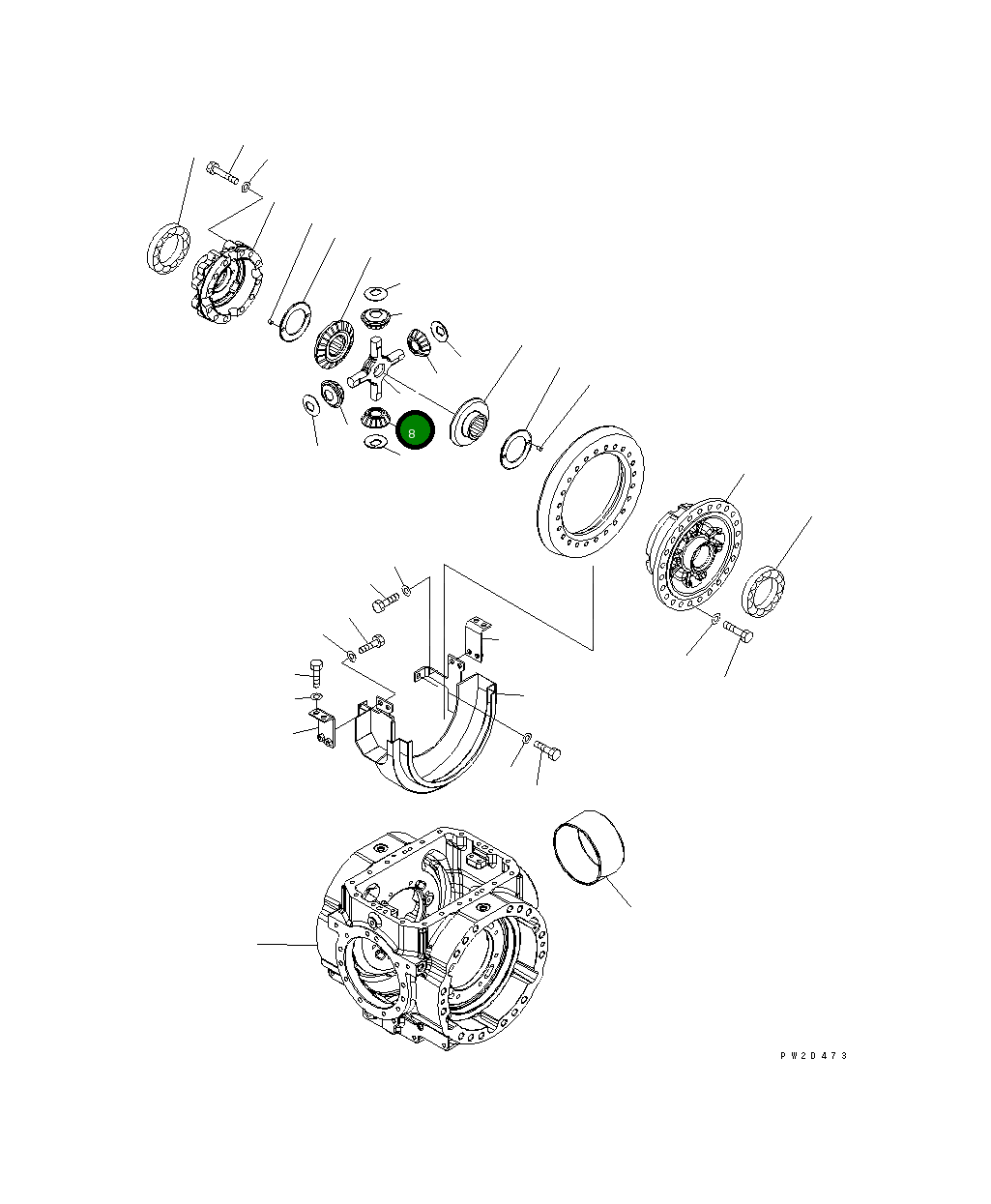 Вал 423-22-31411 Komatsu