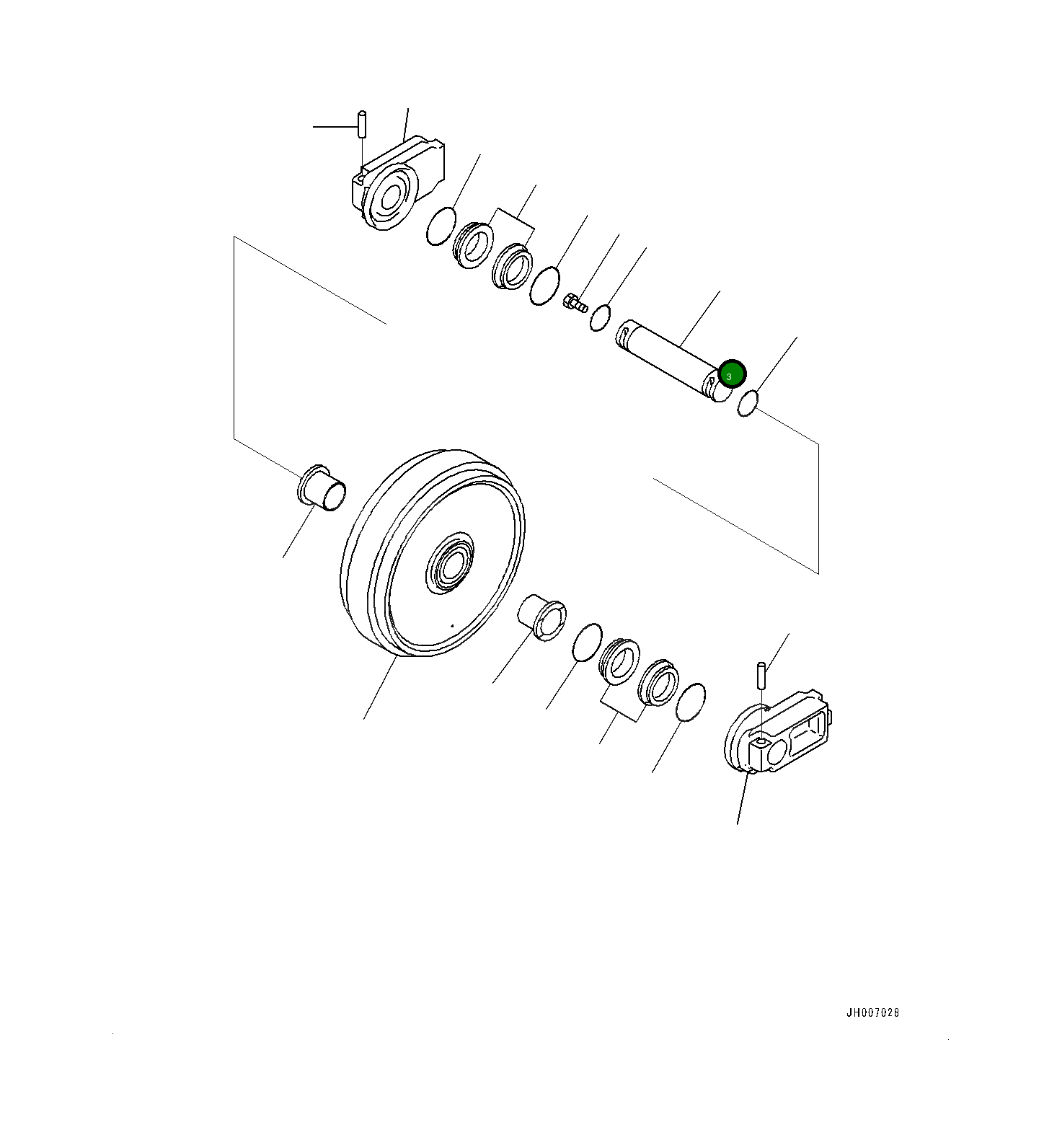 Вал 20Y3013131 Komatsu