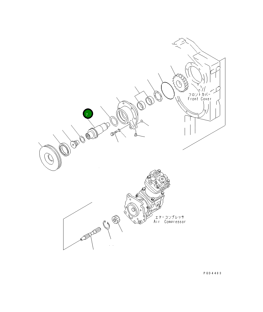 Вал 6162-23-3540 Komatsu