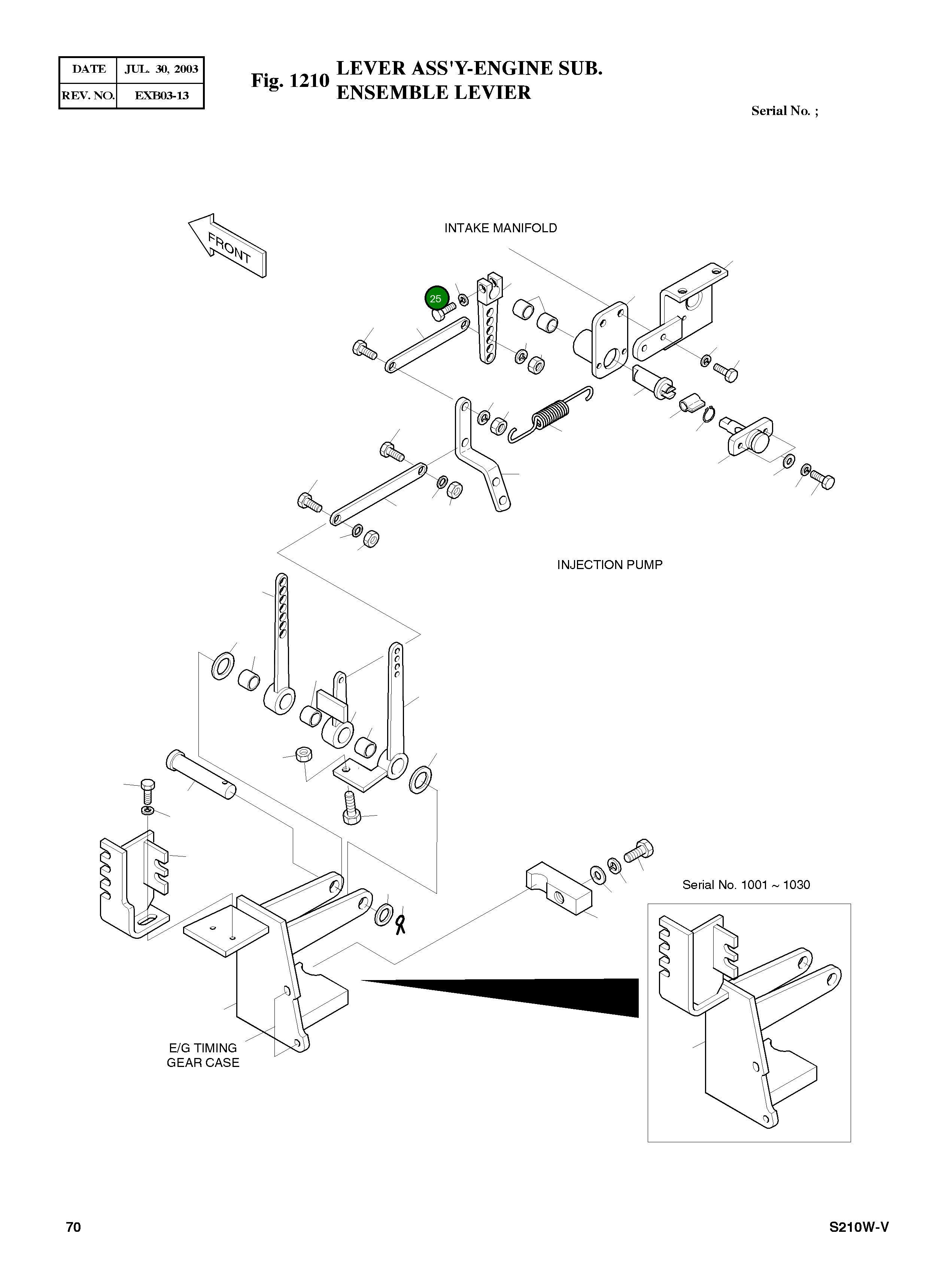 Болт M6X1.0X30 S0505253 Komatsu