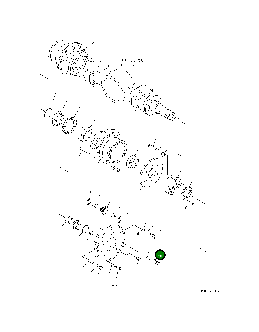 Вал 273-24-11364 Komatsu