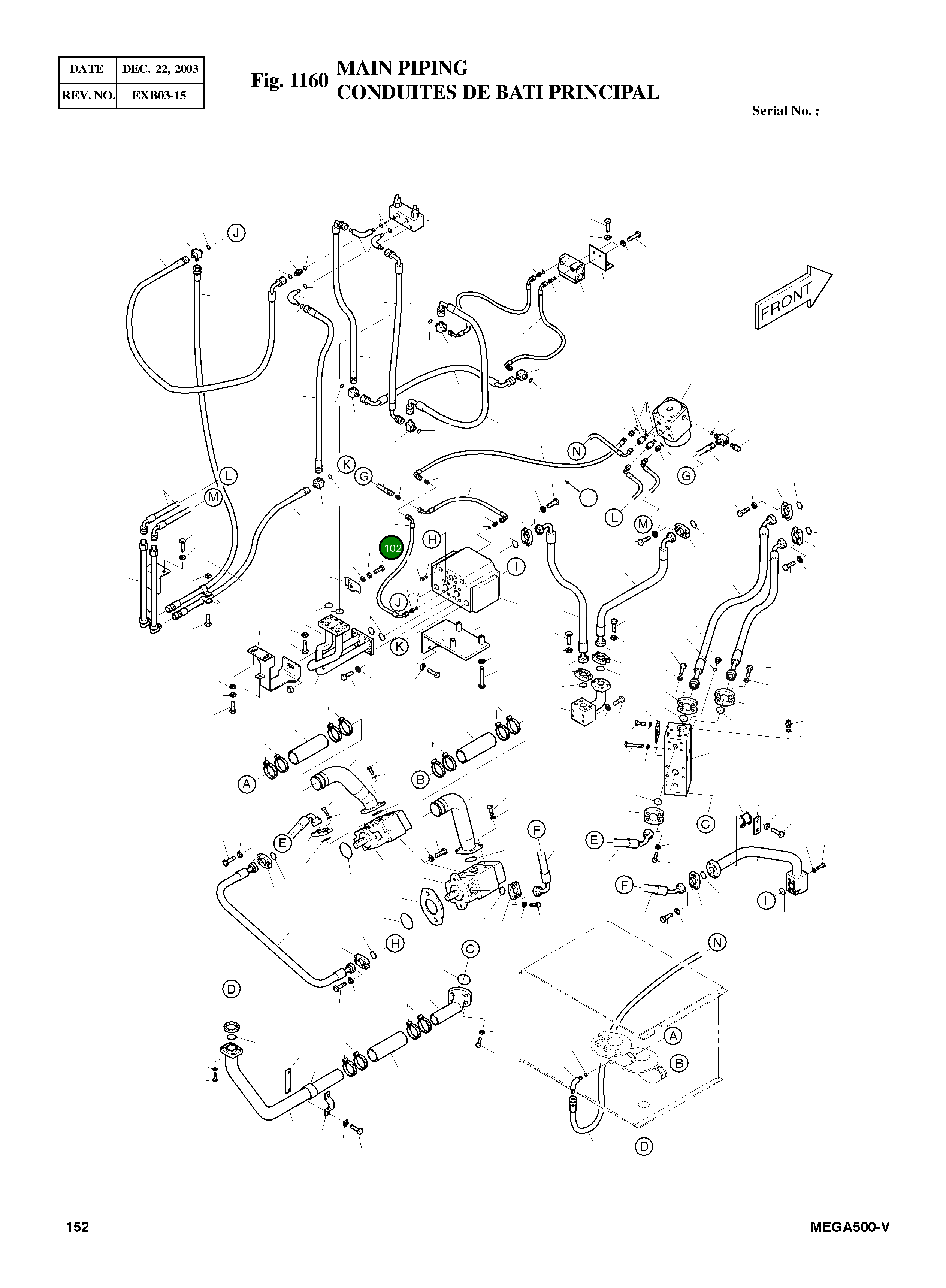 Болт M12X1.75X70 S0516053 Komatsu