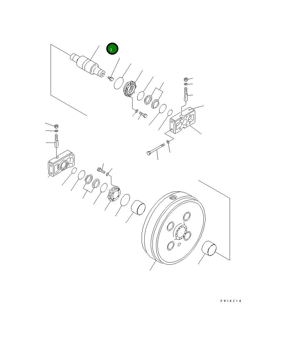 Вал 19M-30-13152 Komatsu