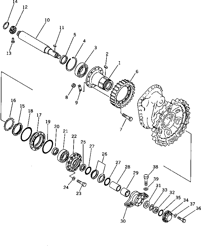 Вал 130-27-72110 Komatsu