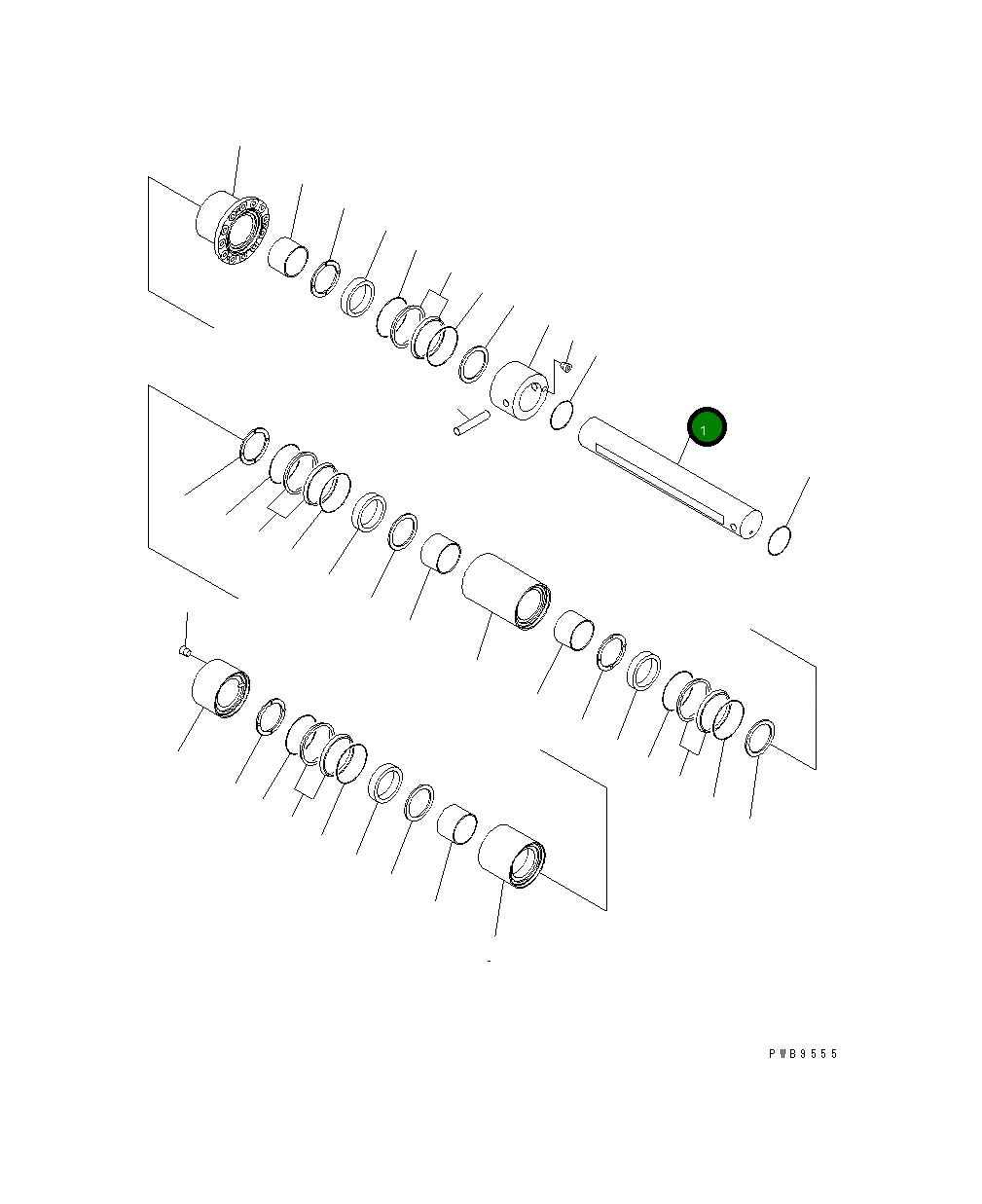 Вал 195-30-66213 Komatsu