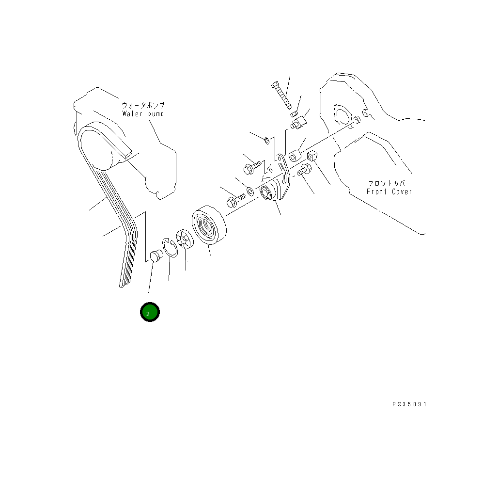 Вал 6221-61-3420 Komatsu