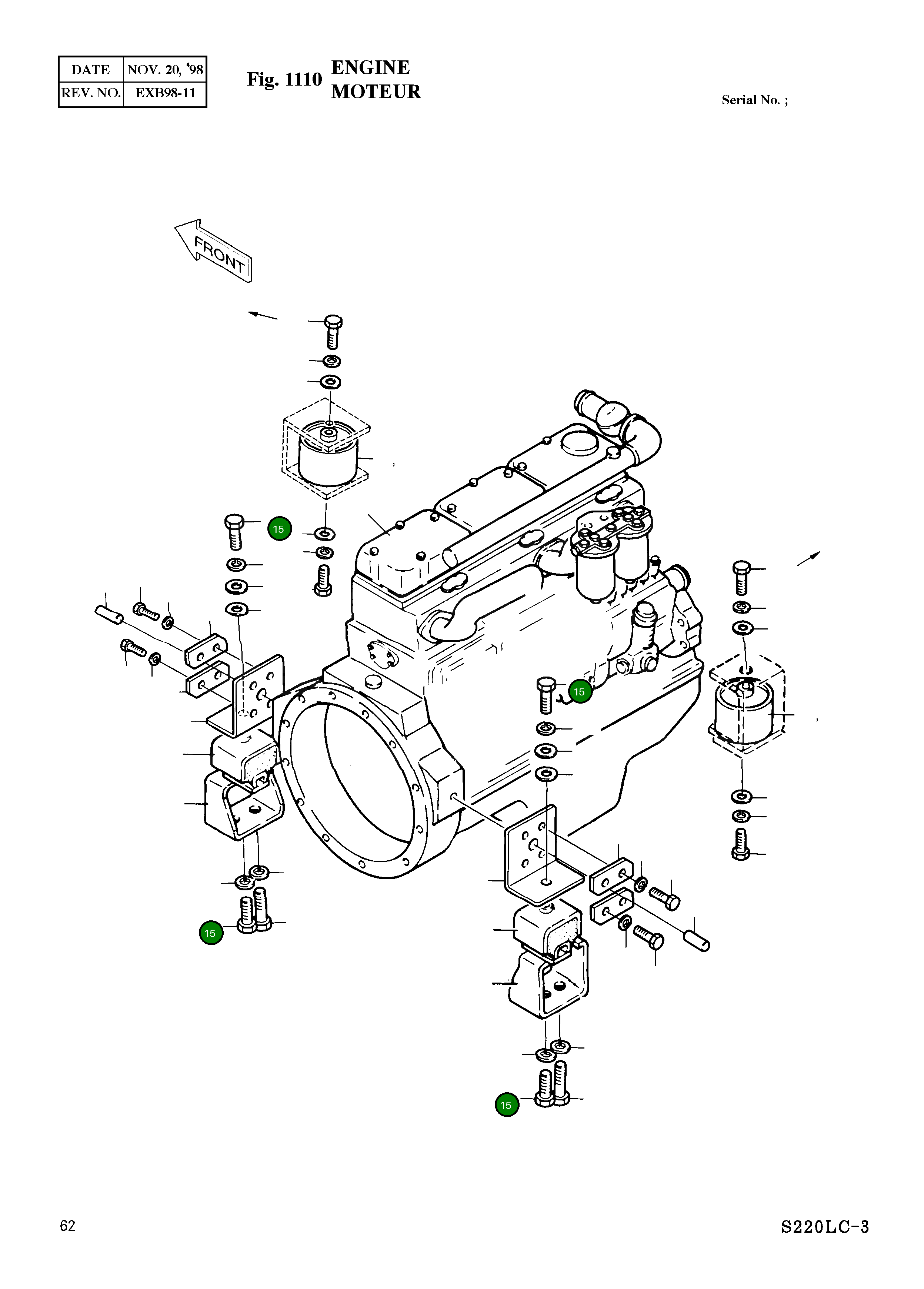 Болт M16X1.5X28 S0721161 Komatsu