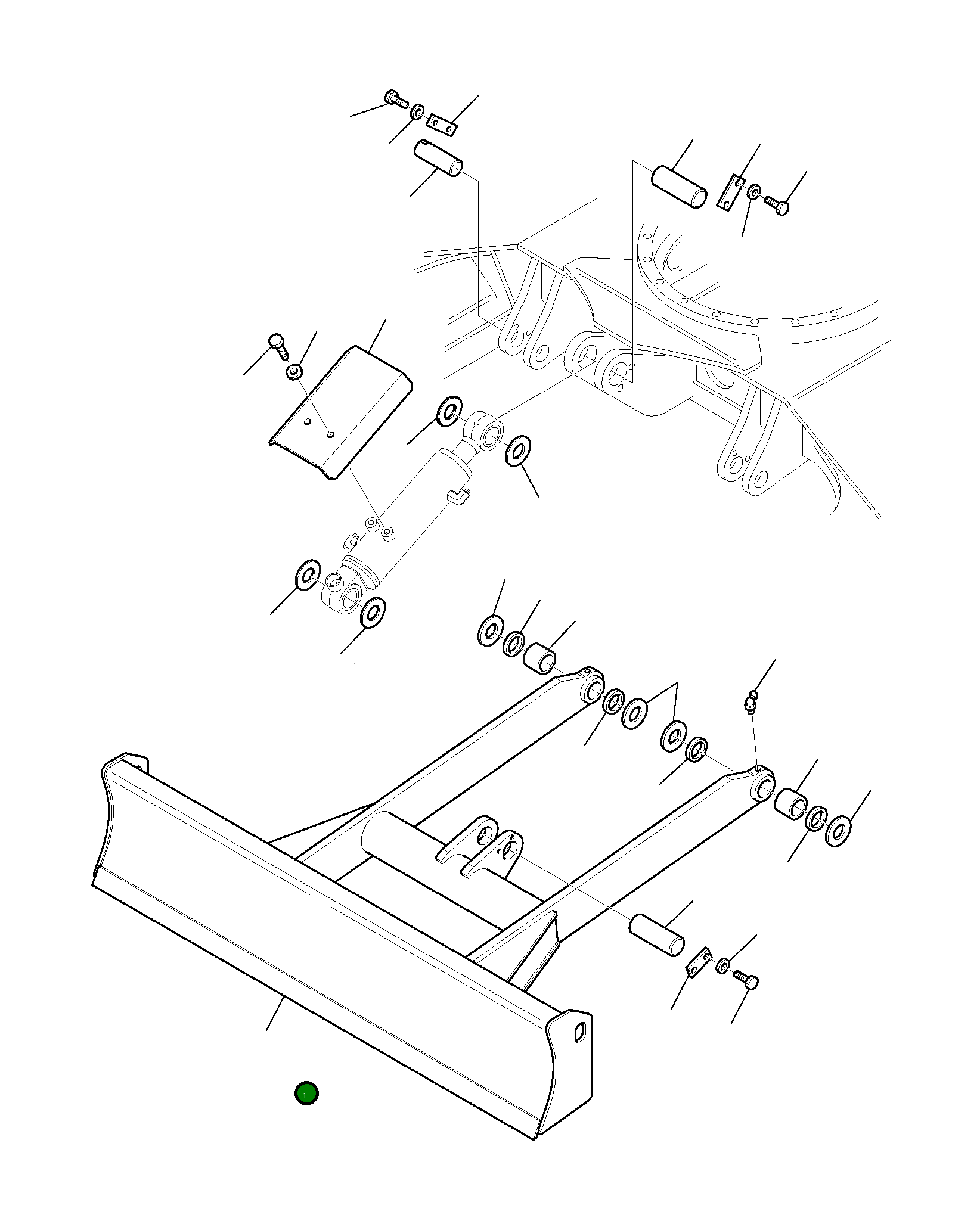 Бульдозерный отвал 3F30A4050 Komatsu