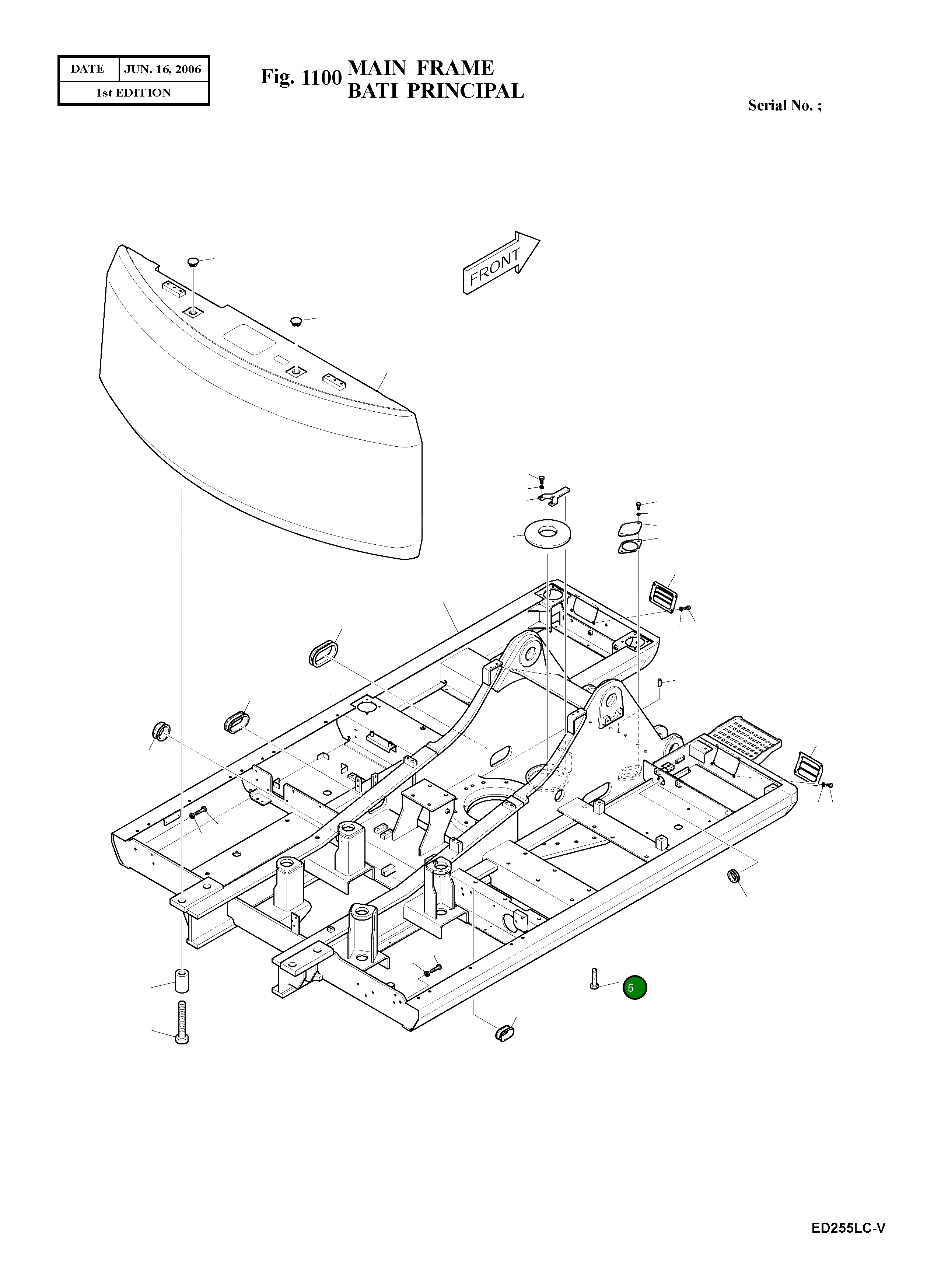 Болт M24X2.0X115 S0775666 Komatsu