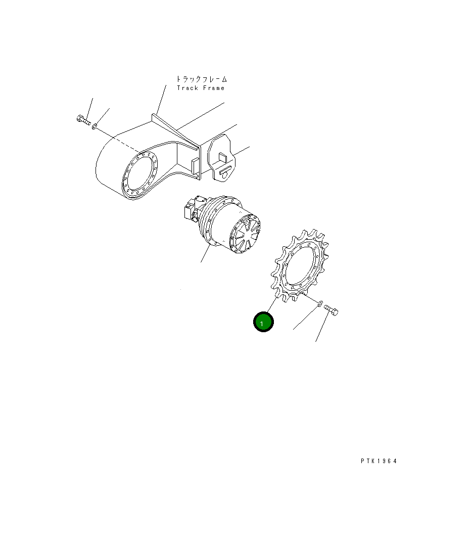 Ведущая звезда 13S-27-11310 Komatsu