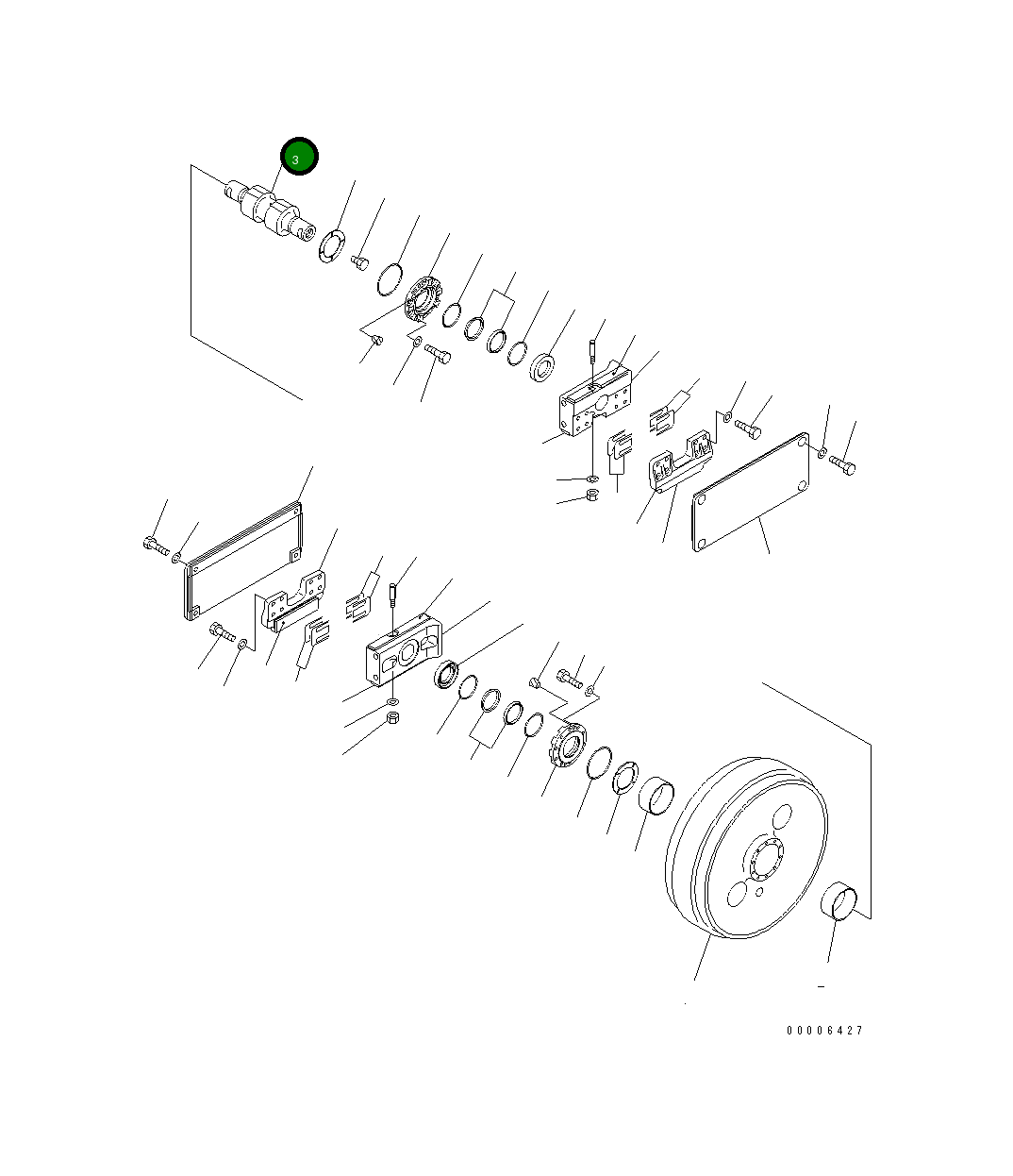 Вал 17A-30-13450 Komatsu