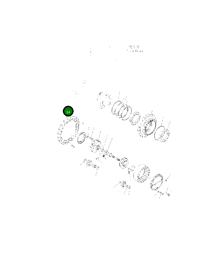 Ведущая звезда 20Y-27-11583 Komatsu