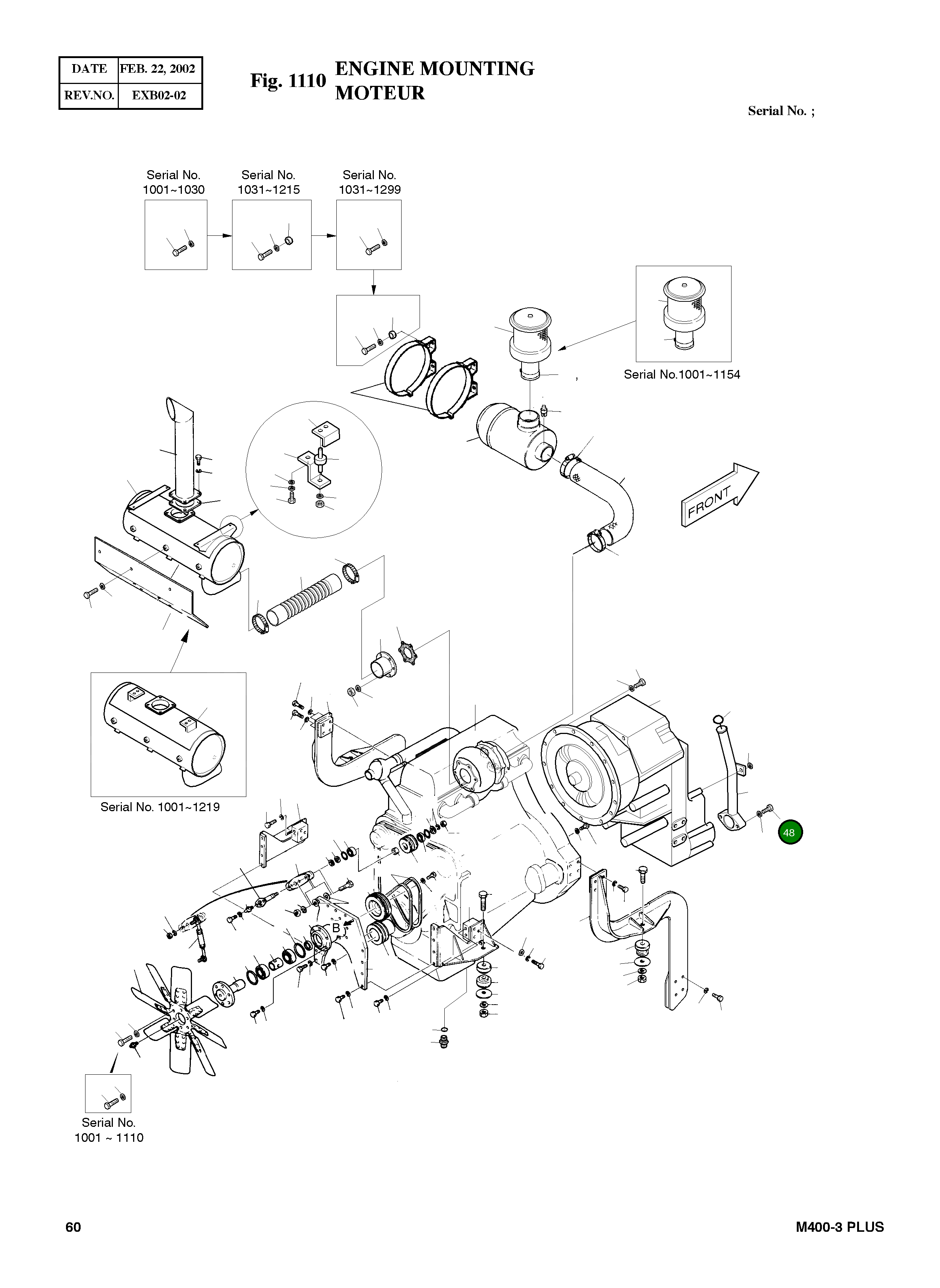 Болт M8X1.25X50 S2209661 Komatsu
