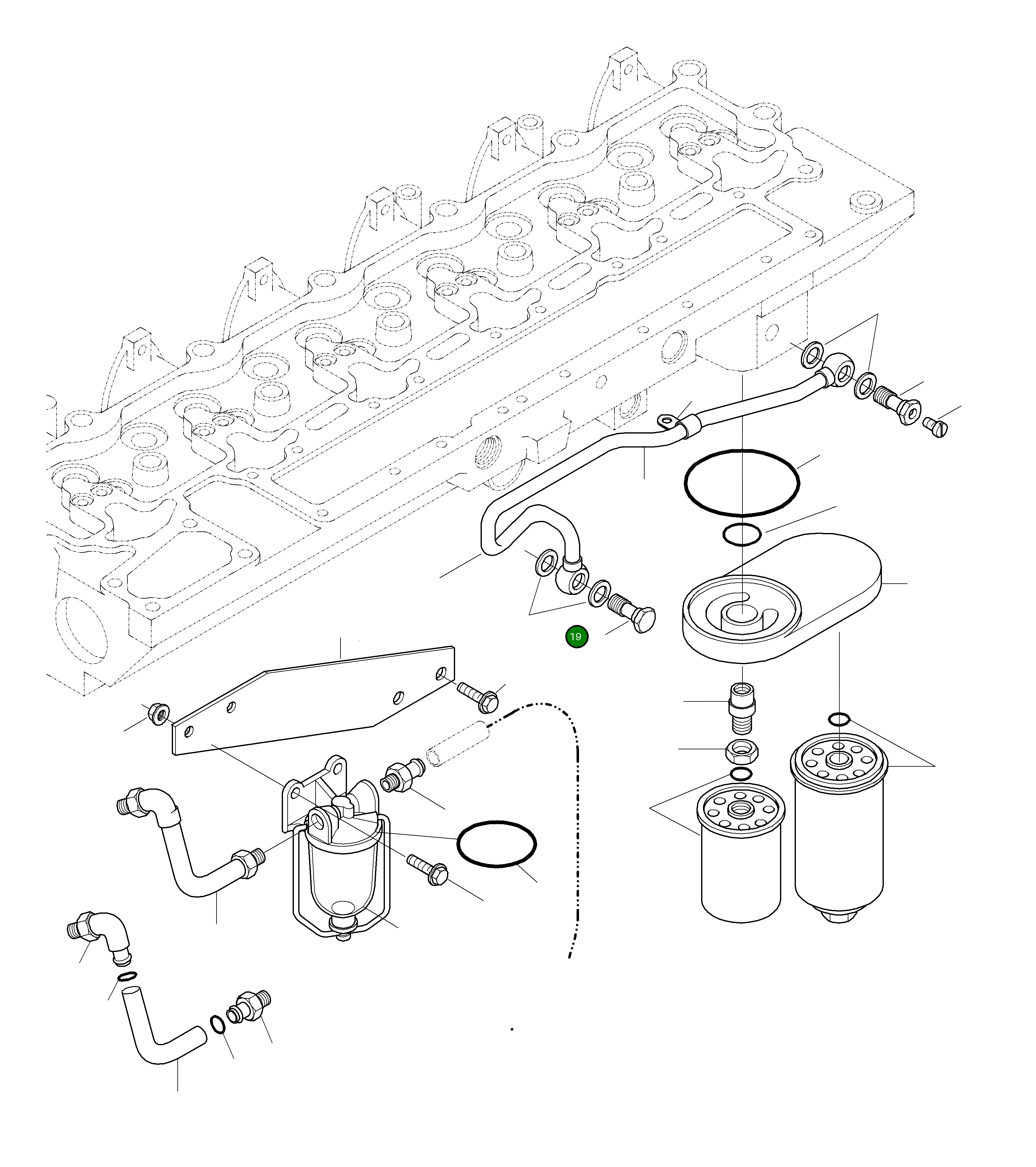 Болт-банджо CU3924725 Komatsu