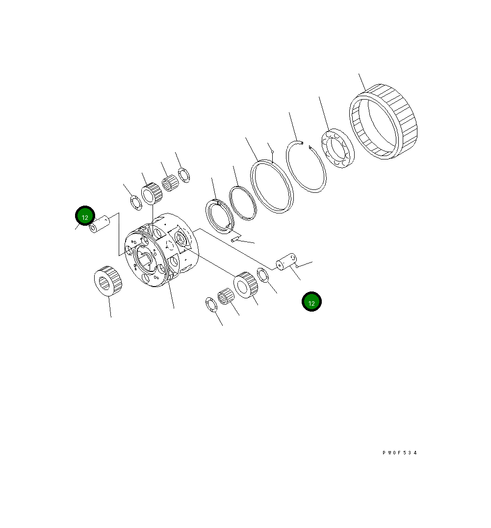 Вал 569-15-32541 Komatsu