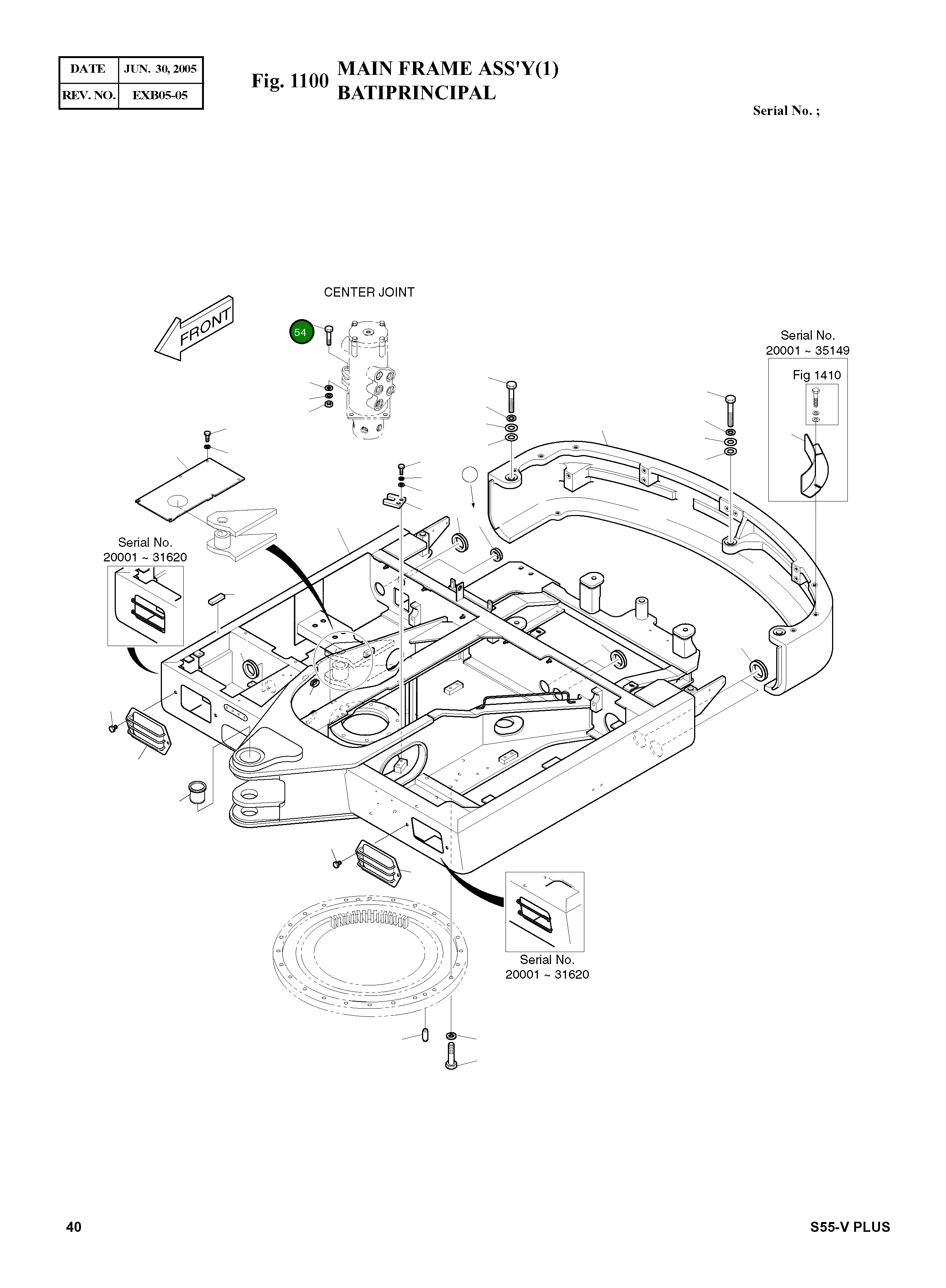 Болт M16X2.0X75 S0565753 Komatsu