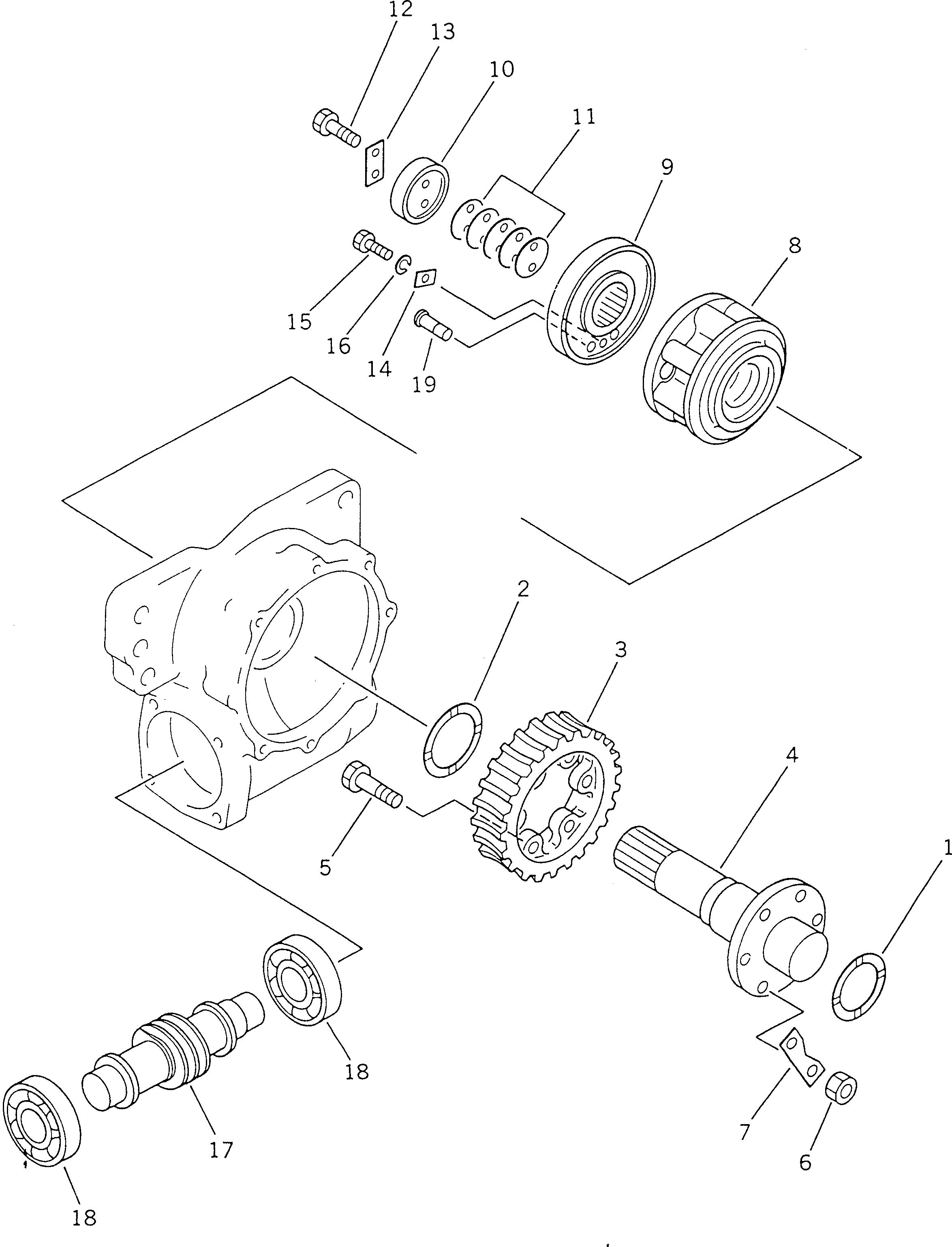 Вал 23A-70-15140 Komatsu