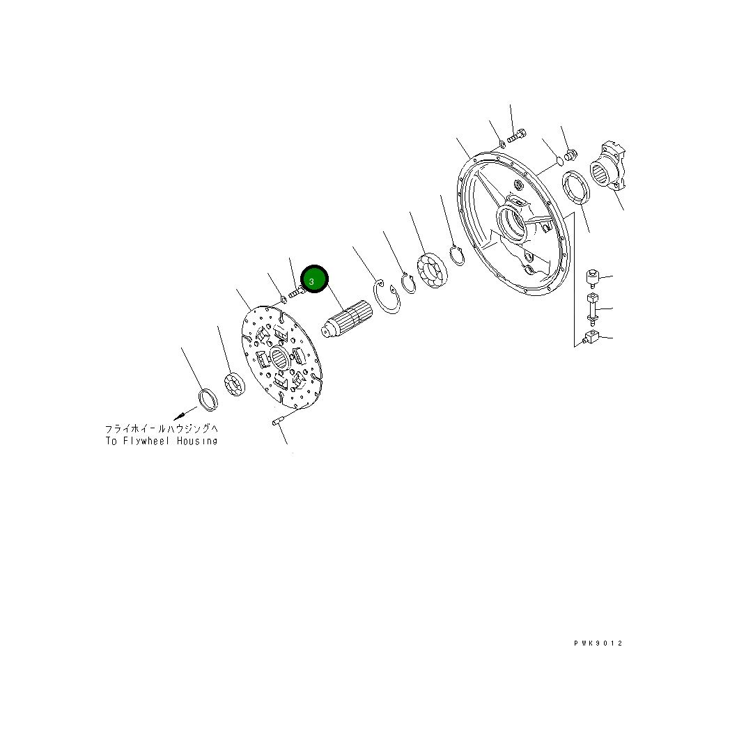 Вал 134-12-61121 Komatsu