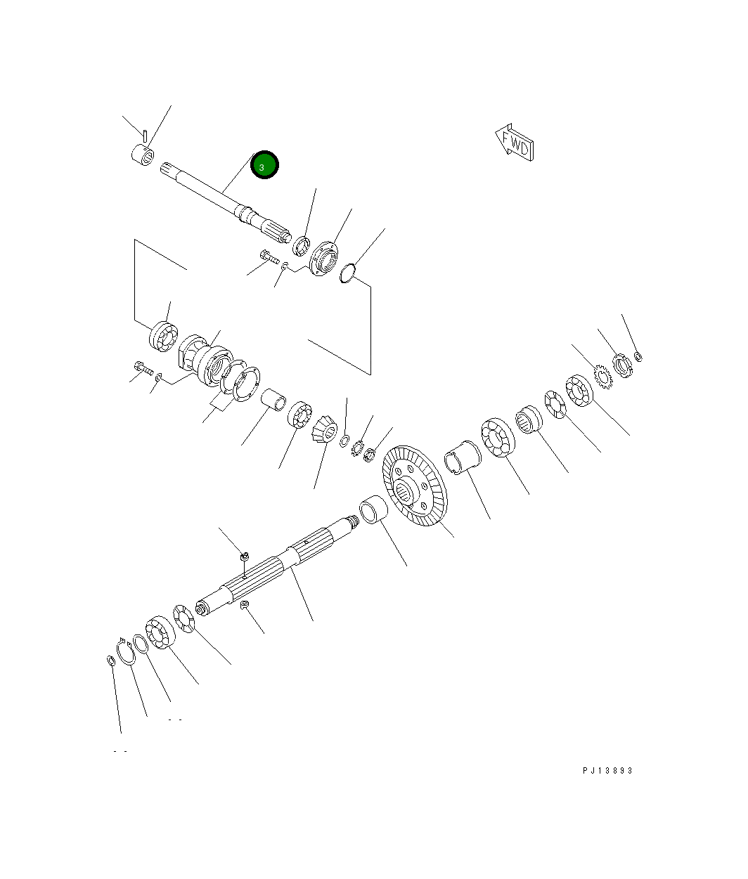 Вал 15A-916-1110 Komatsu