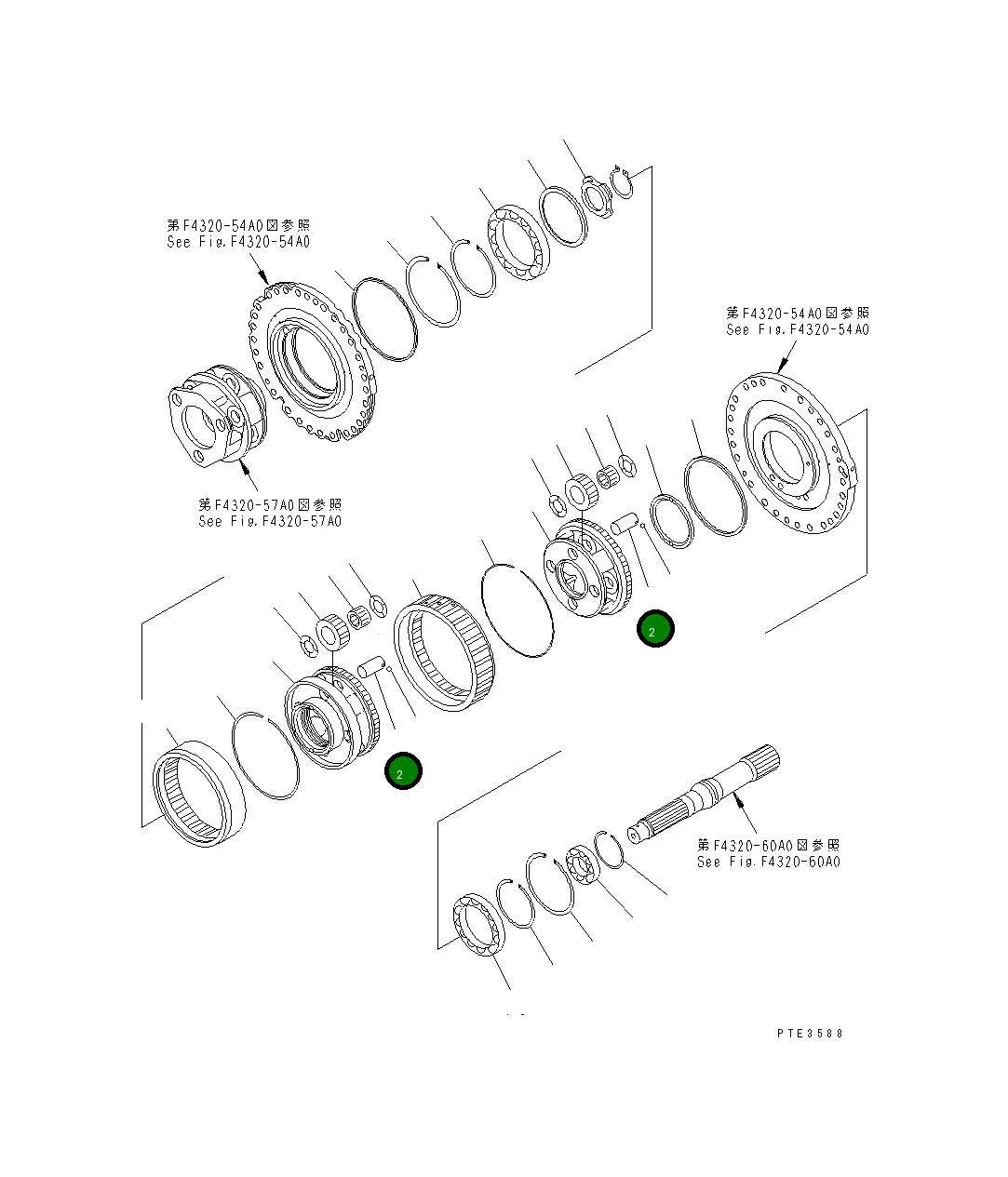 Вал 425-15-22540 Komatsu
