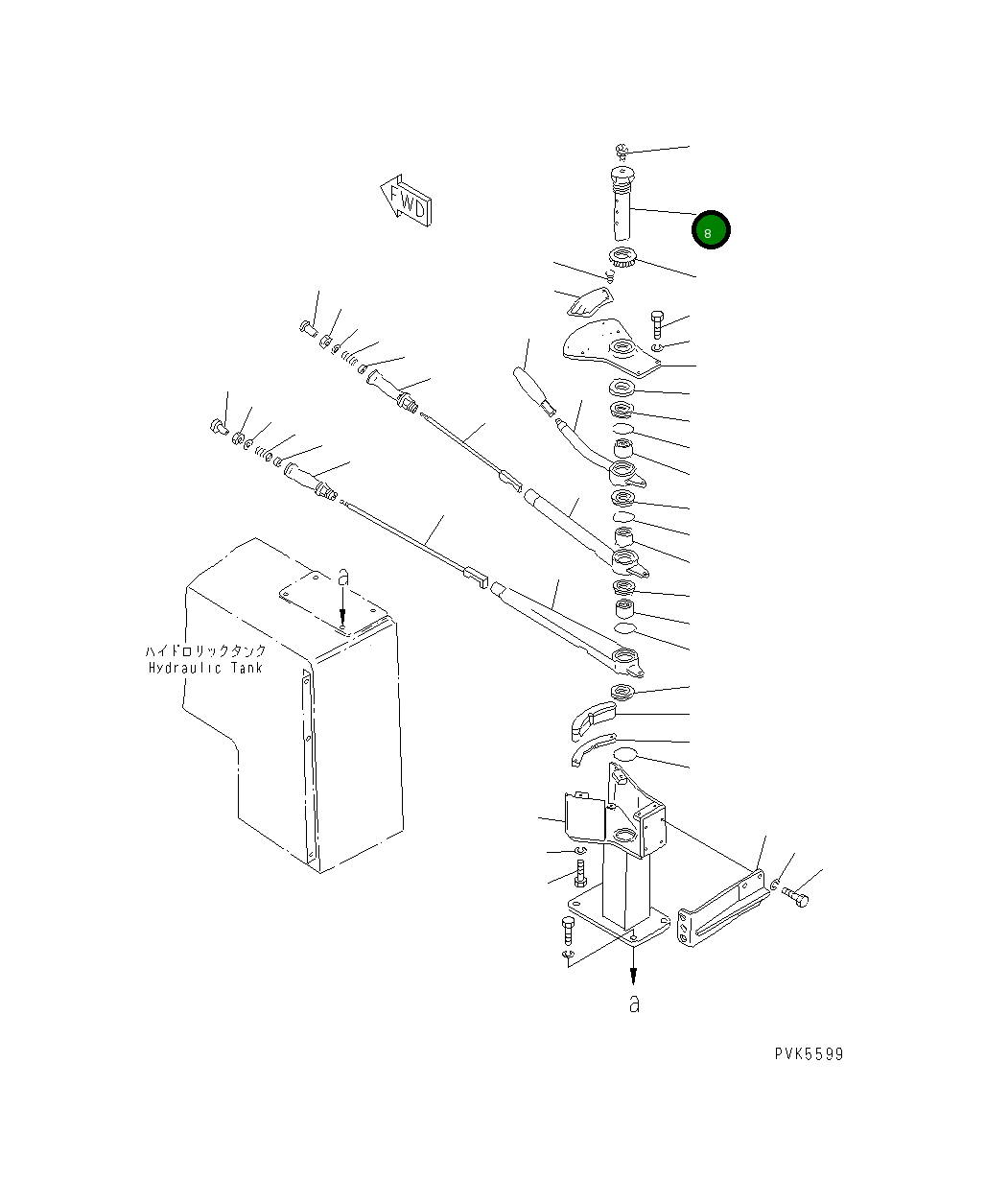 Вал 130-961-5280 Komatsu