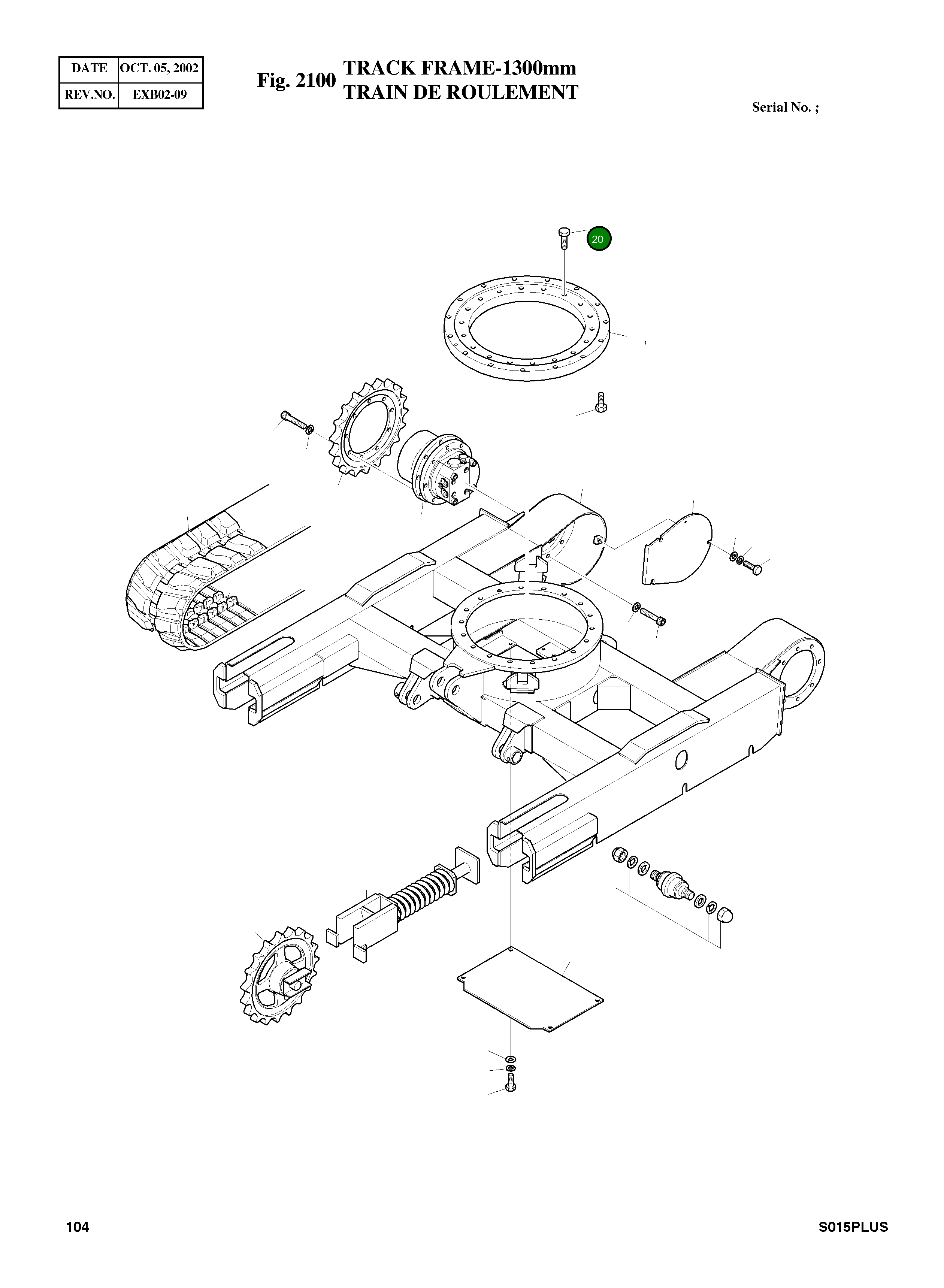 Болт M12X1.75X45 S0515561 Komatsu