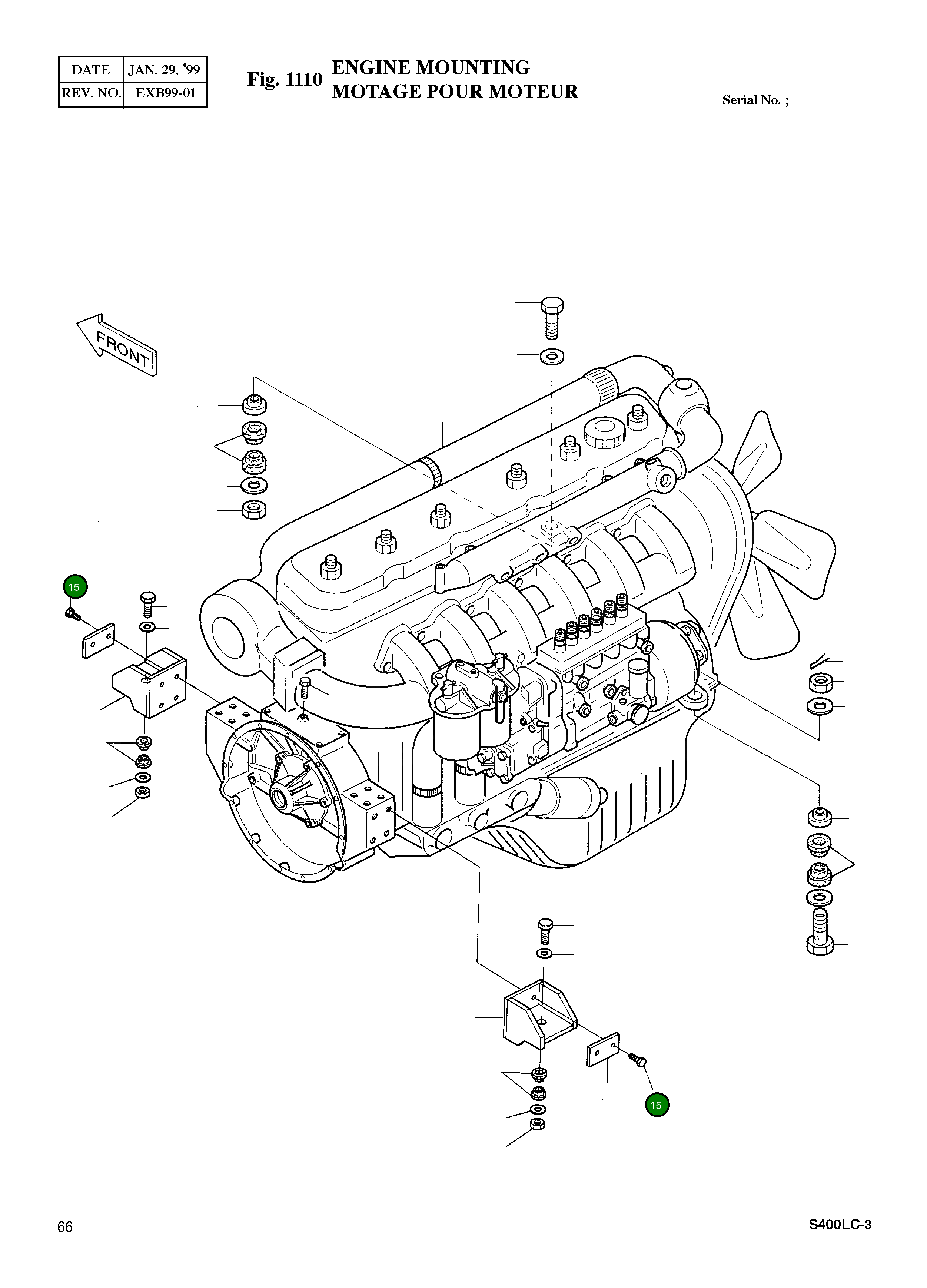 Болт M14X1.5X30 S0718253 Komatsu