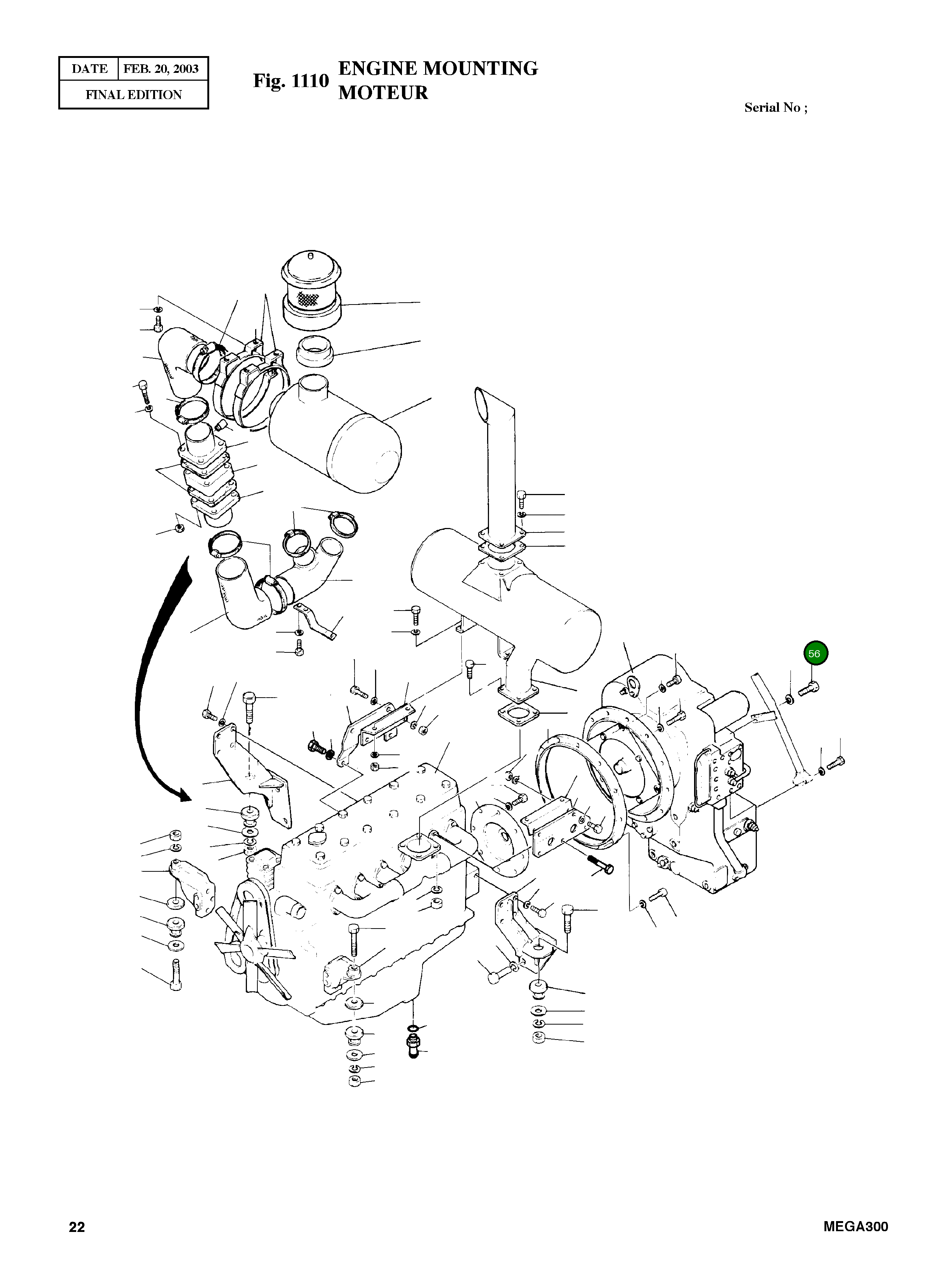 Болт M20X2.5X30 S0527251 Komatsu