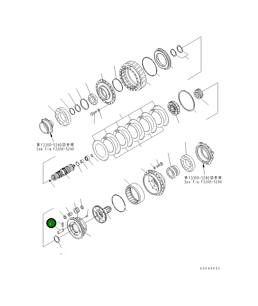Вал 56E-15-17510 Komatsu