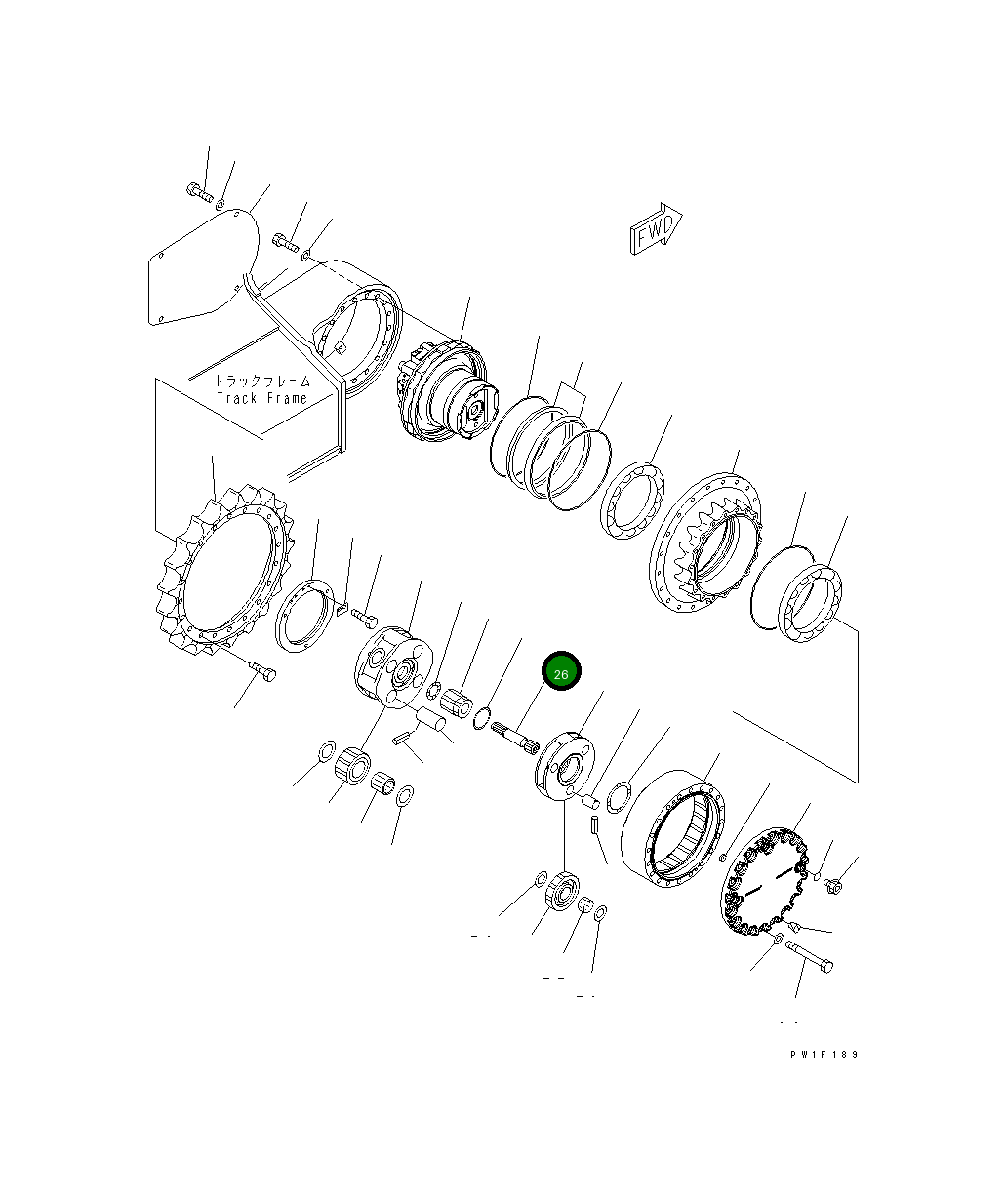 Вал 22U-27-21110 Komatsu