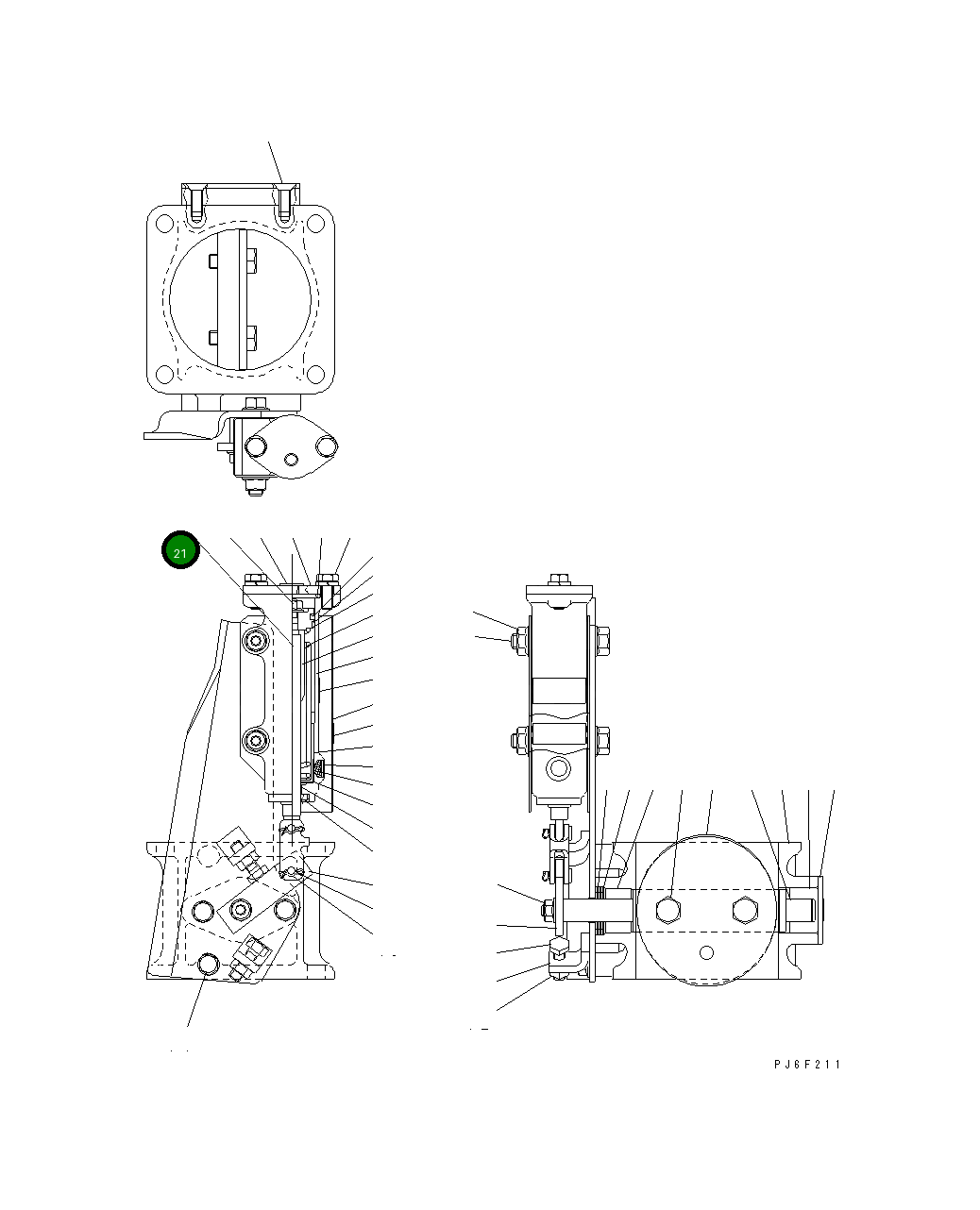 Вал JK284-20621 Komatsu