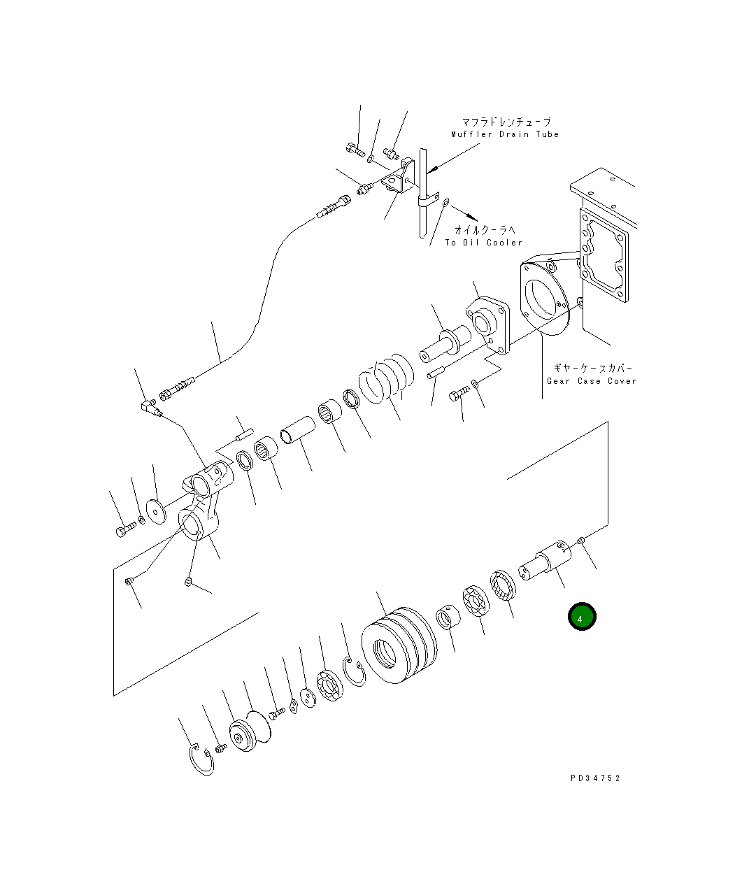 Вал 6162-63-4540 Komatsu