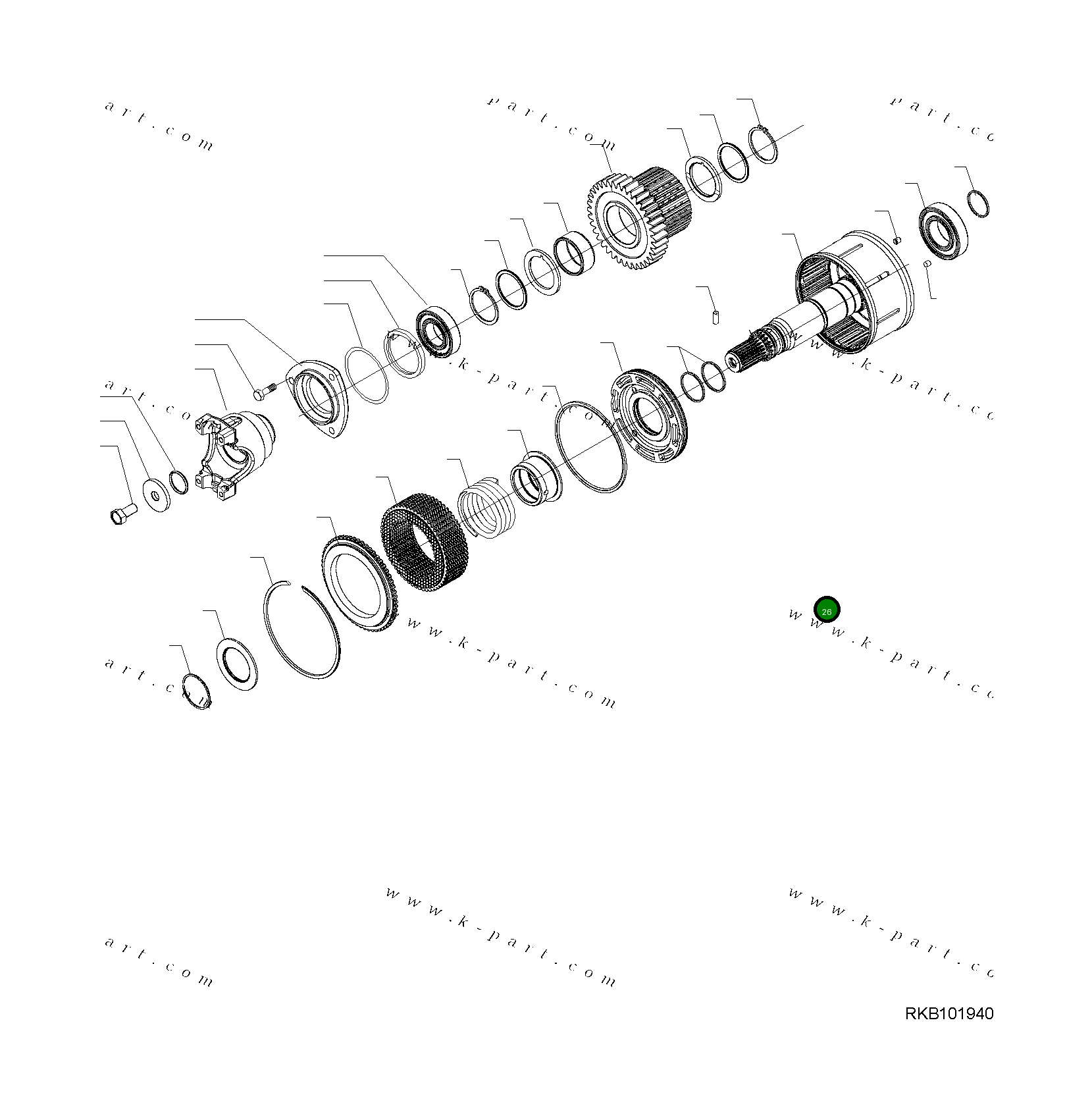 Вал CA0423380 Komatsu