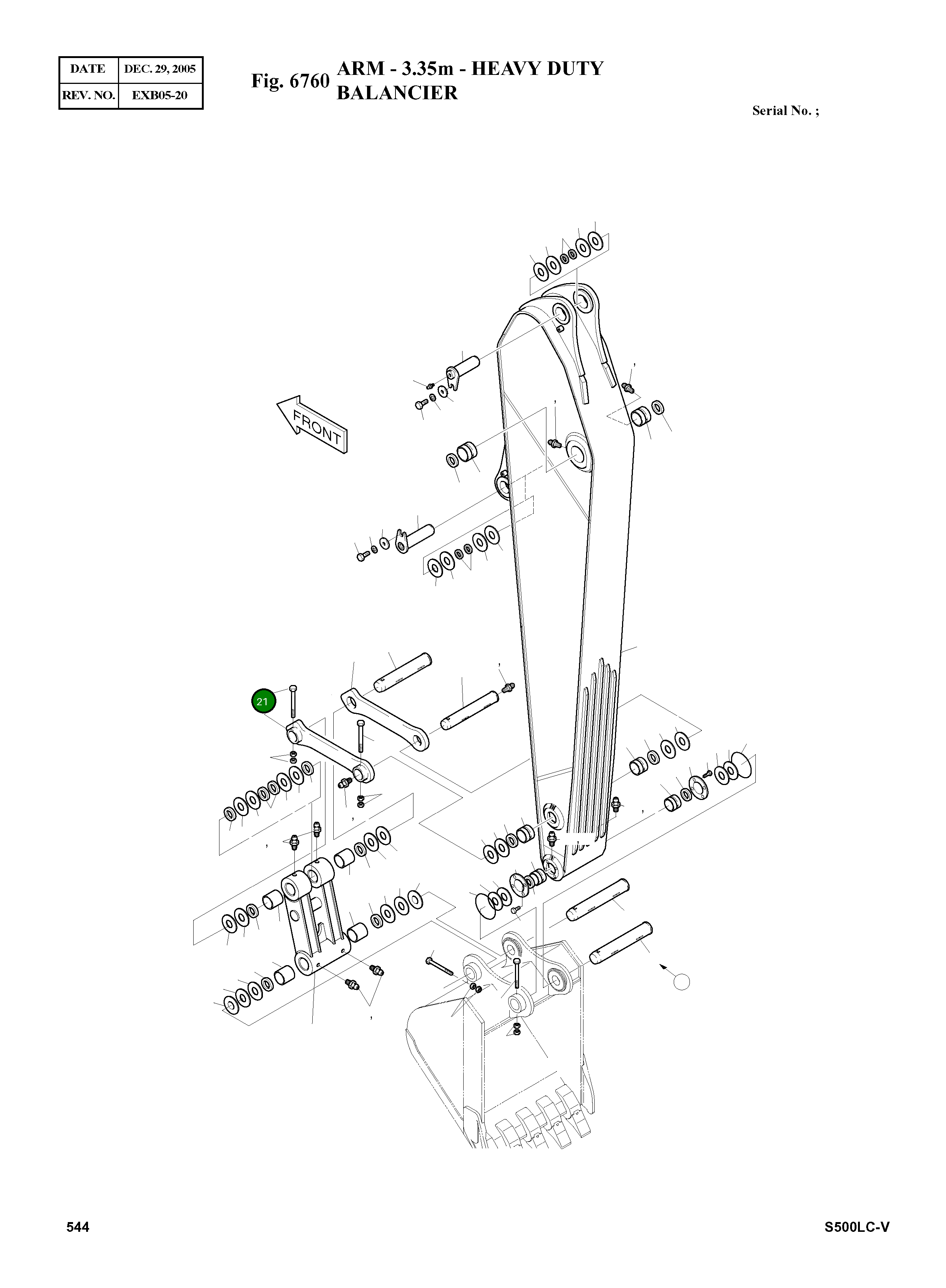 Болт M20X2.5X190 S0572066 Komatsu