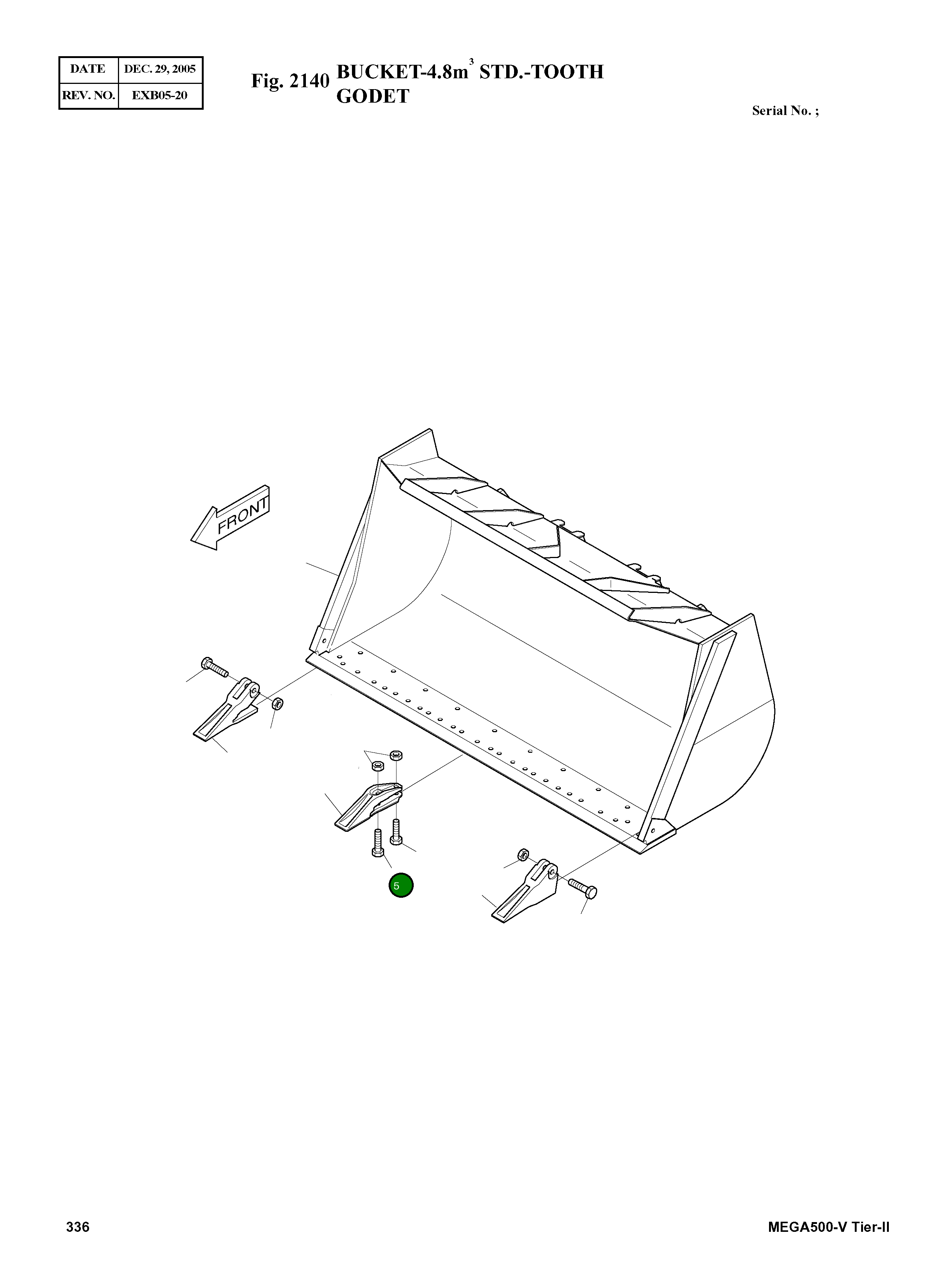 Болт M24X3.0X100 S0534666 Komatsu