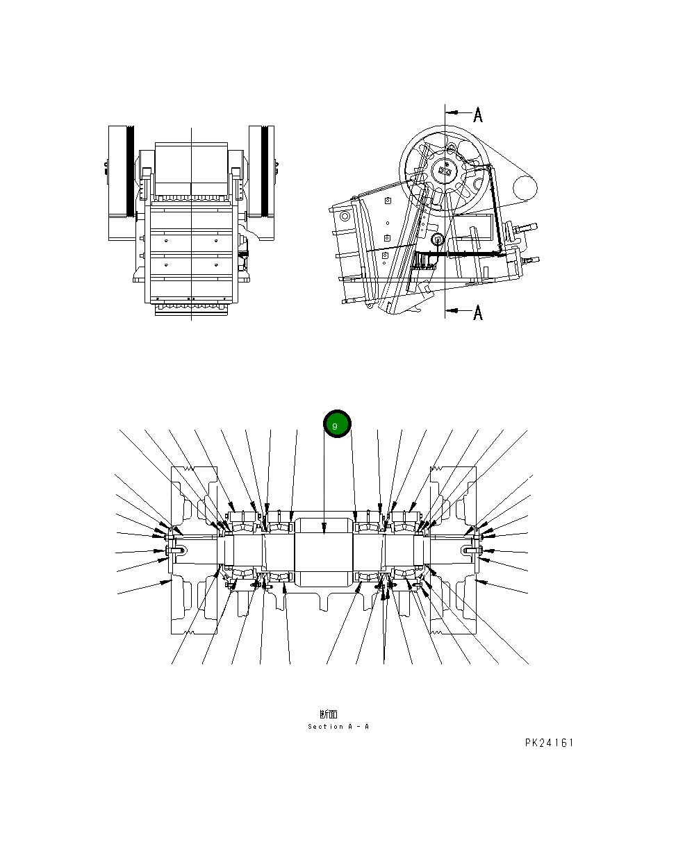 Вал KHJC-48305-1 Komatsu