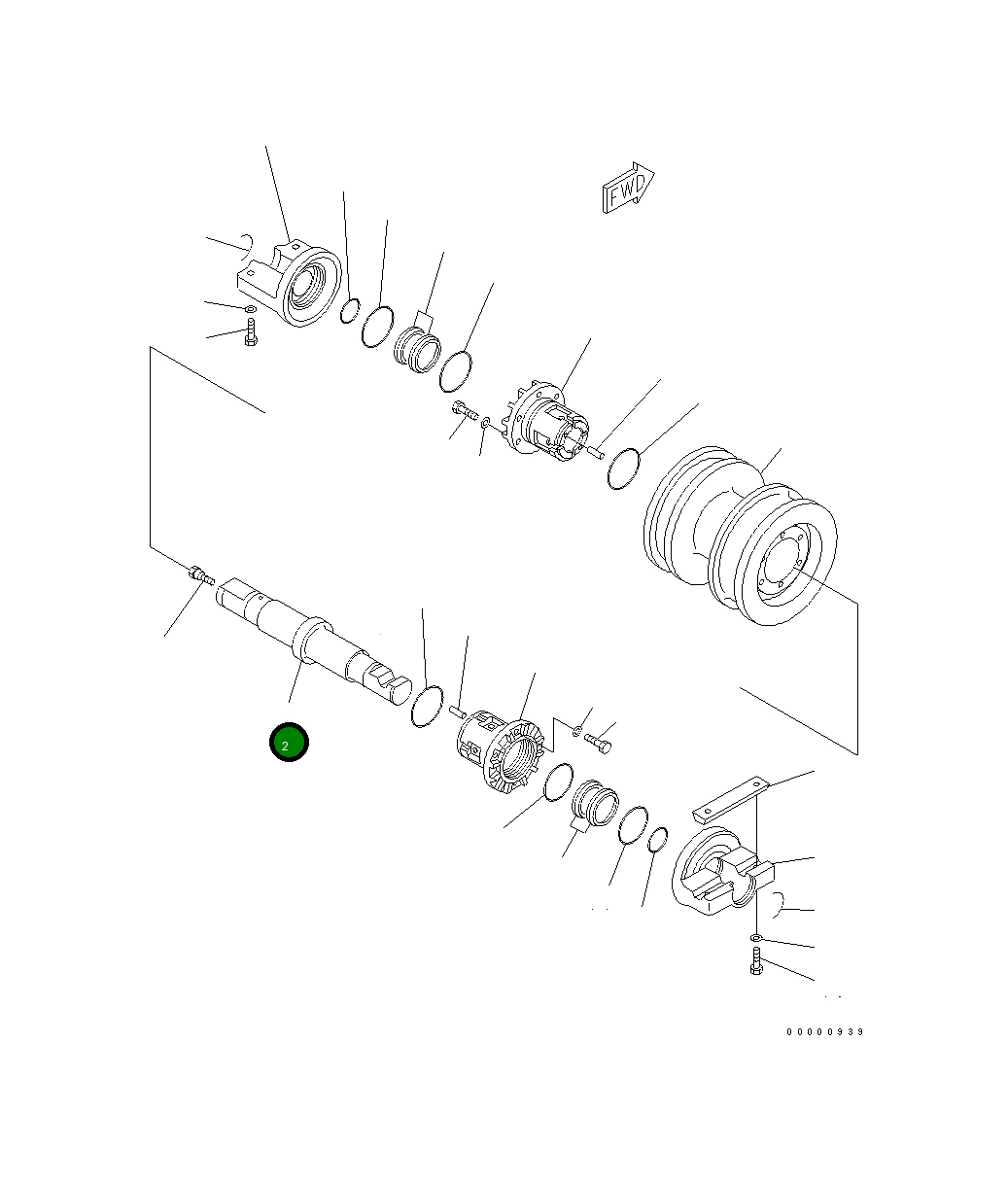 Вал 154-30-74231 Komatsu
