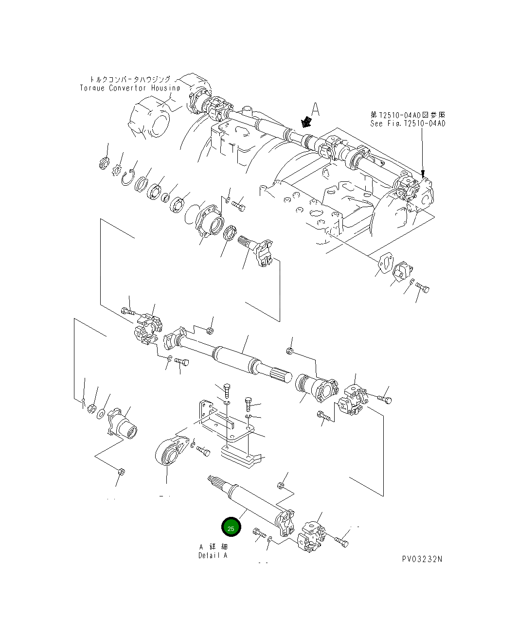 Вал 134-960-1210 Komatsu