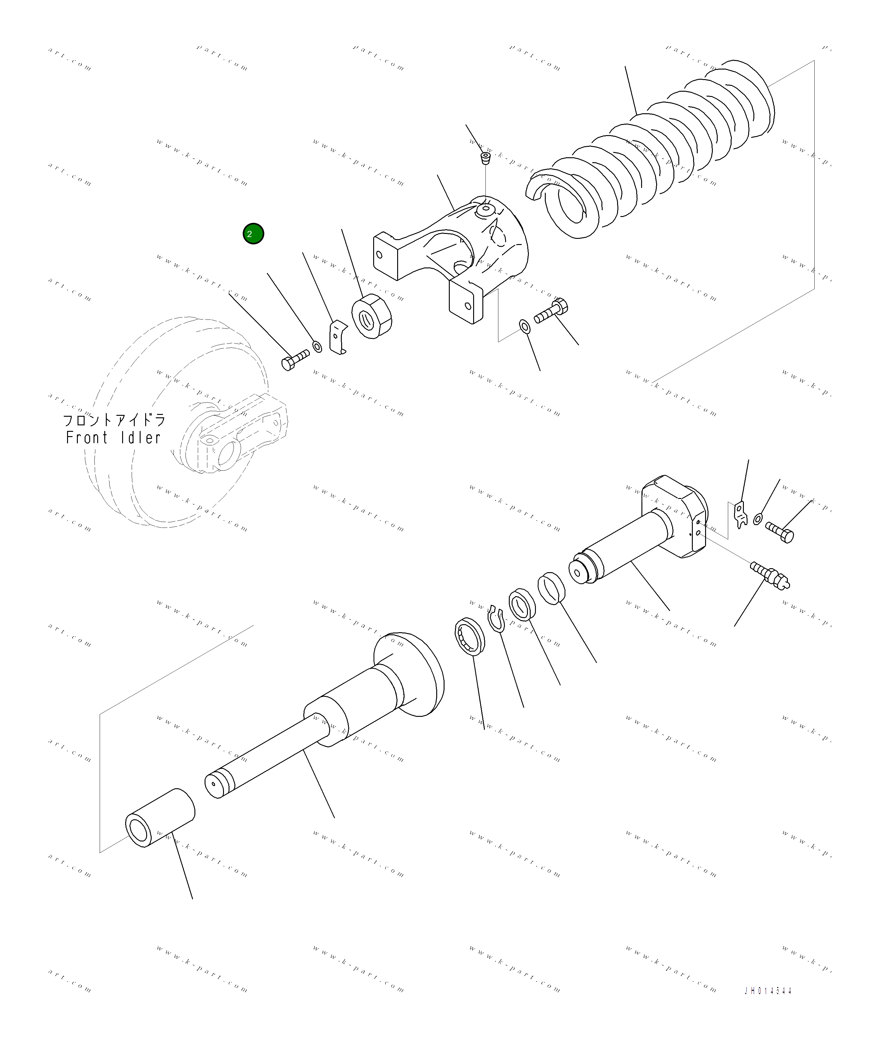 Вал 2A7-30-11341 Komatsu