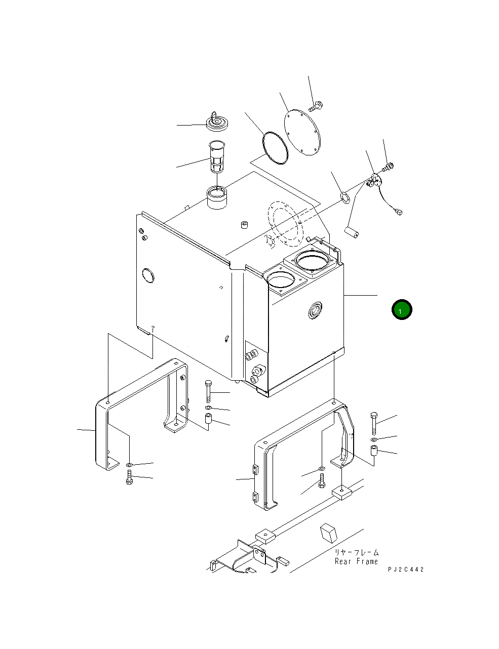 Бак 23B-04-31313 Komatsu