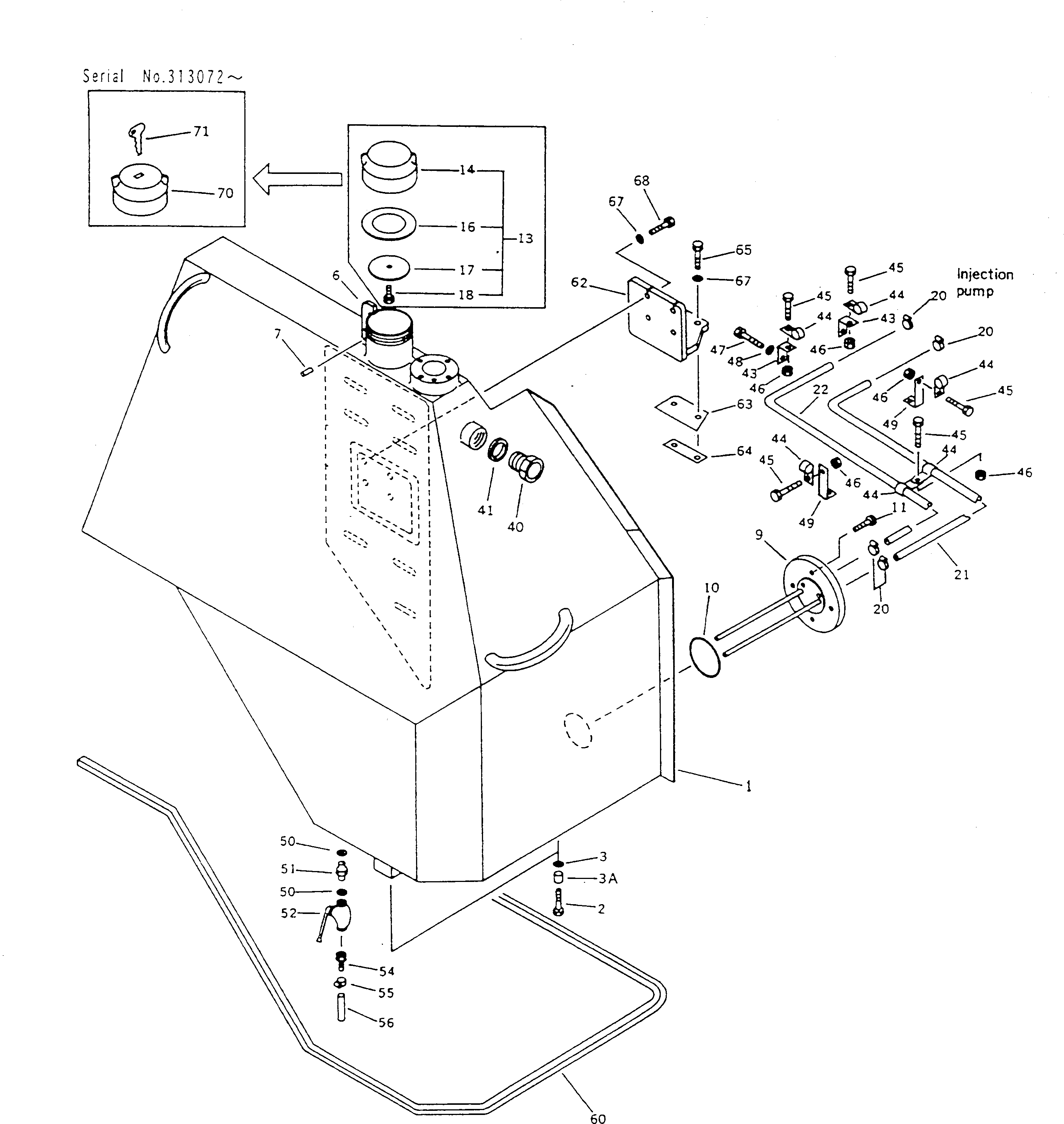 Болт,(M12X70) BW060486 Komatsu
