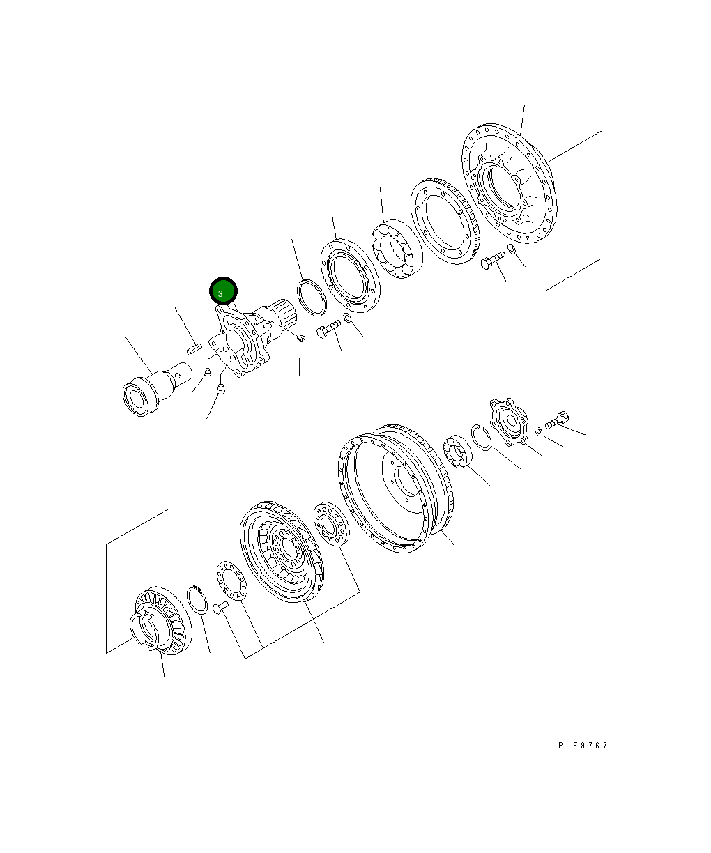 Вал 711-55-12522 Komatsu
