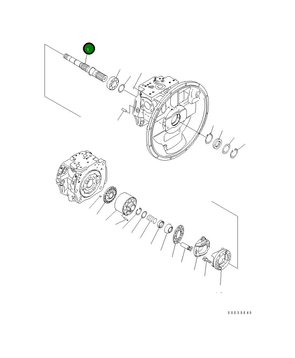 Вал 708-2H-32110 Komatsu