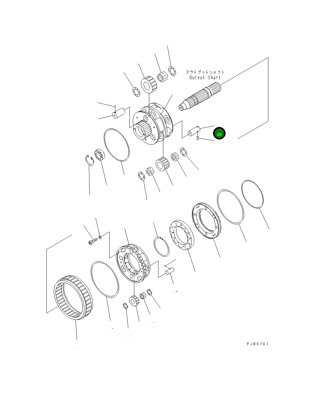 Вал 17A-15-22522 Komatsu