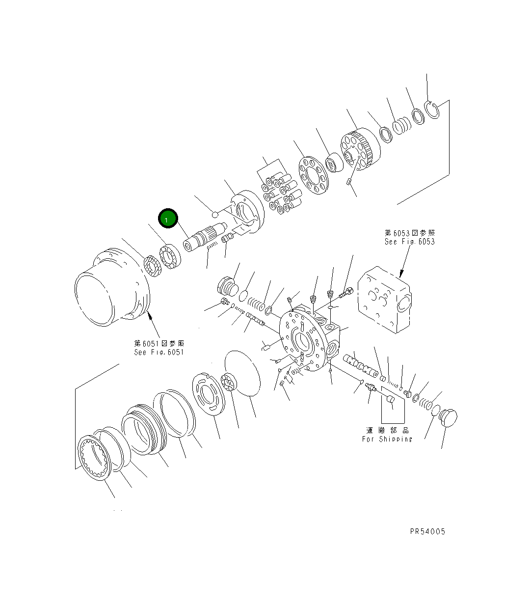 Вал KB20461-30244 Komatsu