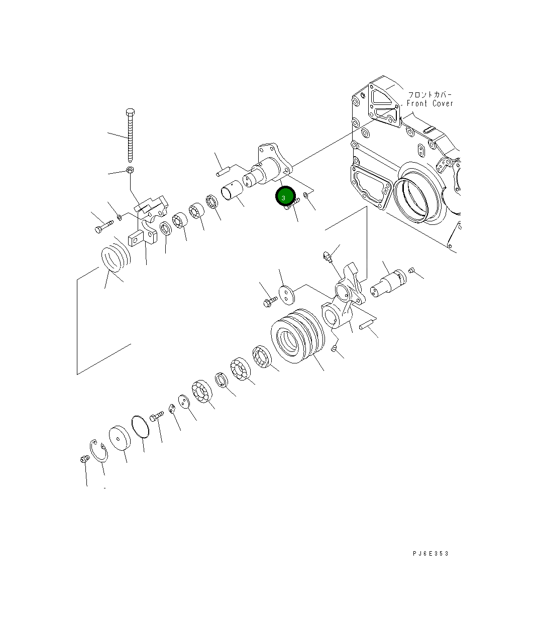 Вал 6240-61-3930 Komatsu