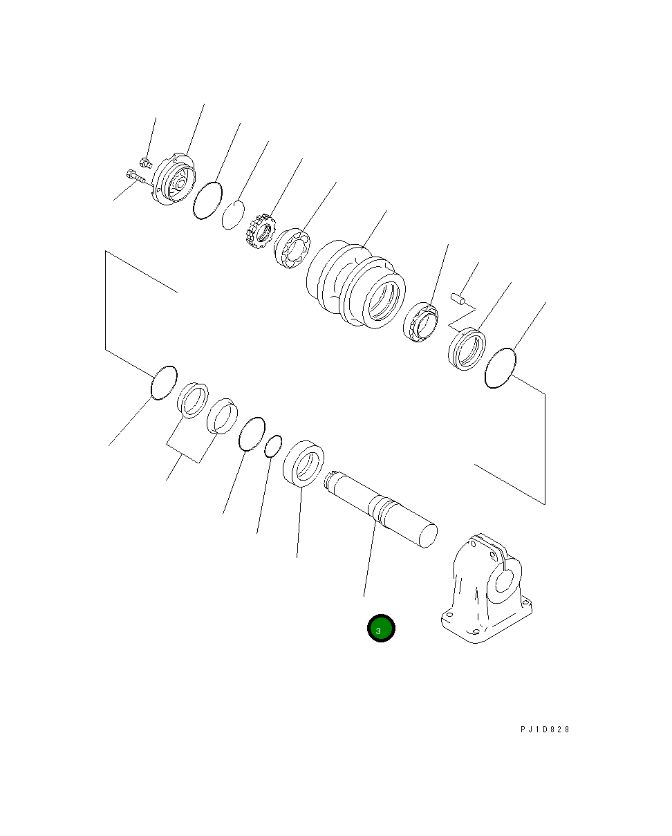Вал 195-30-35131 Komatsu