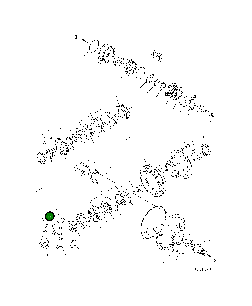 Вал 426-22-27220 Komatsu